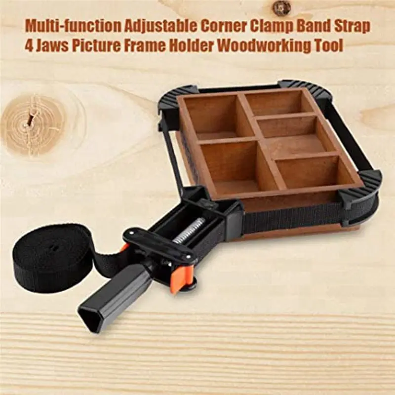 

ABJS Зубчатый зажим для ремня Многофункциональный регулируемый угловой зажим Кронштейн в комплекте деревообрабатывающие инструменты 90-градусный прямоугольный зажим