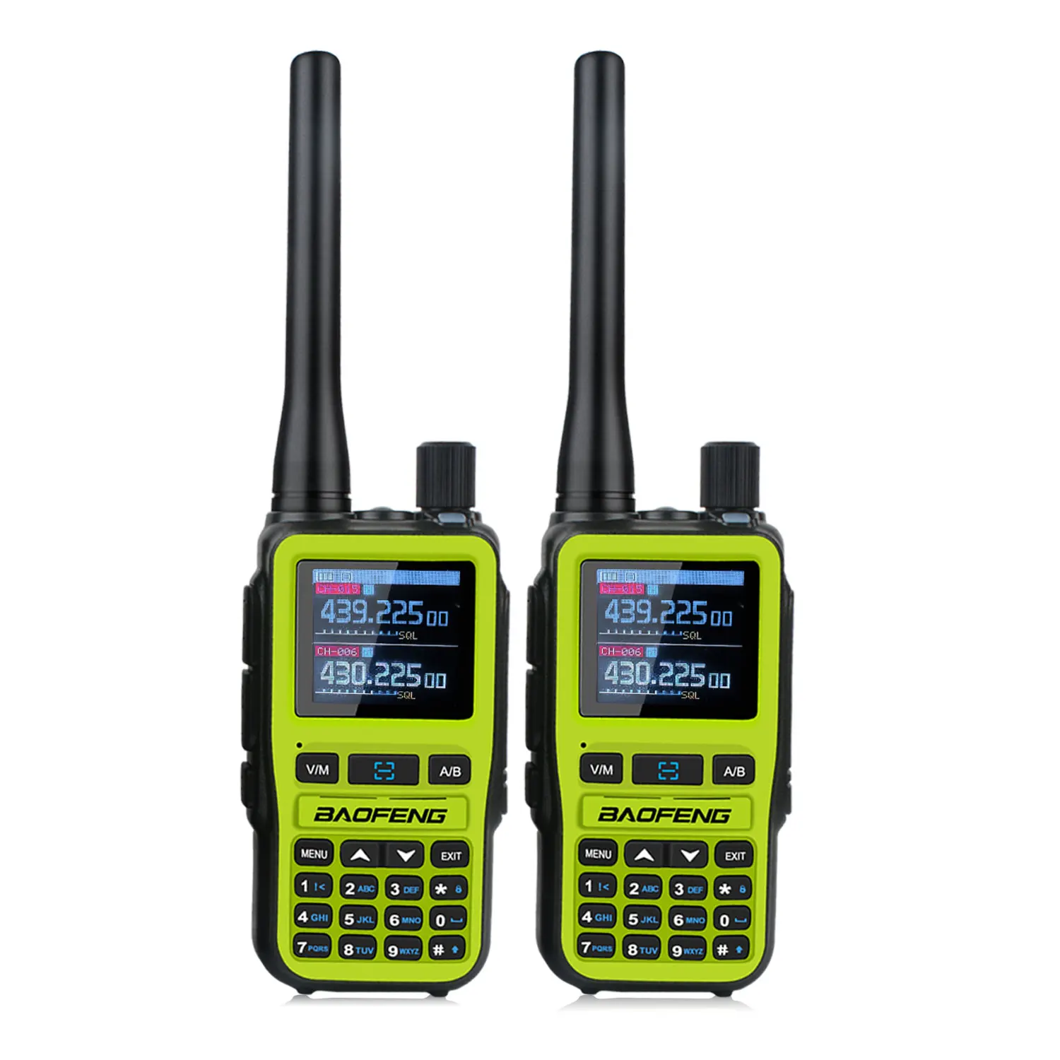 2 stks/pak Baofeng UV-5R Mini Dual Band Dual PTT Walkie Talkie 5RMINI Air Band Rx 5W Compact VOX FM Amateur Radio Type-C Lading