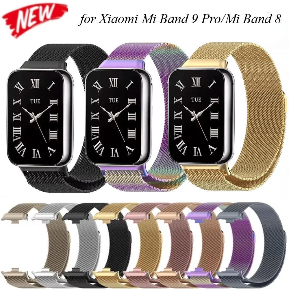 Pasek Milanese Loop do zegarka Redmi Watch 4 Metalowa bransoletka magnetyczna Inteligentny pasek do zegarka Xiaomi Mi Band 9 Pro/Mi Band 8 Pro Correa