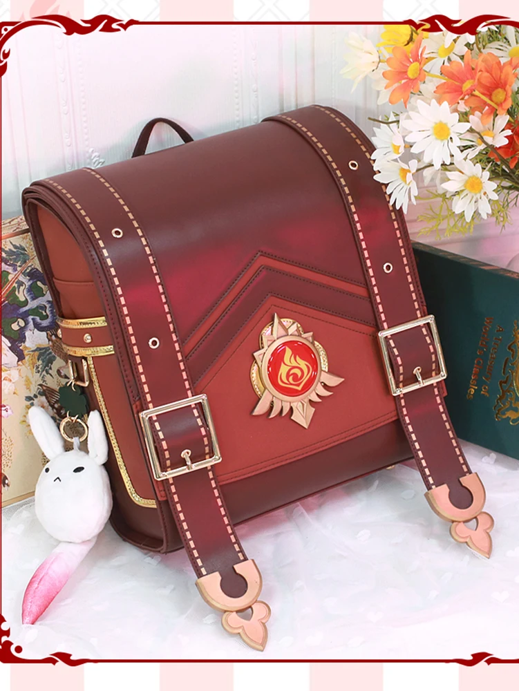 

Genshin Impact Klee Backpack Game Character Spark Knight Cute Shoulder Bag Dodoco Pendant Cosplay Props Accessories Fan Kid Gift