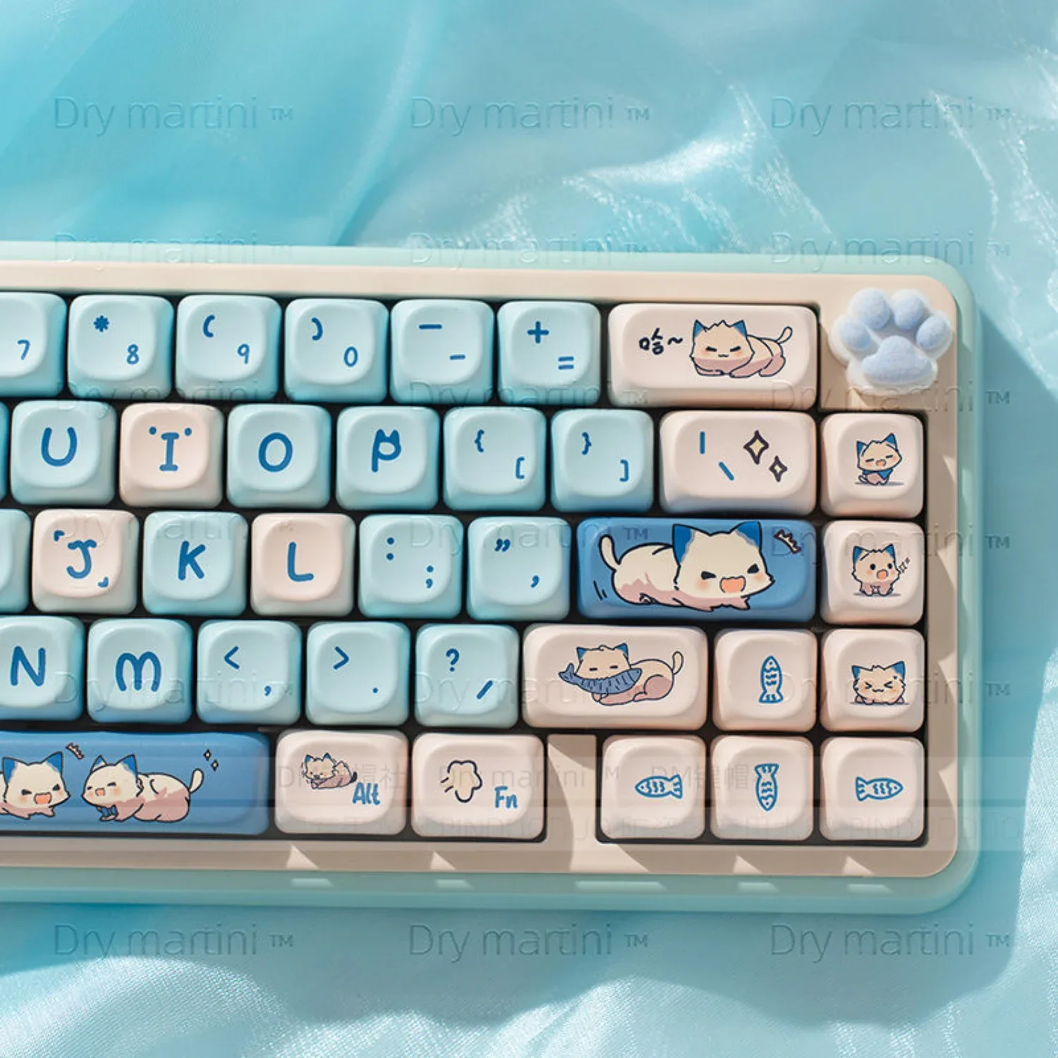 Imagem -06 - Moa Keycaps Pbt 142 Teclas Angry Cat Bonito Termoublimação Arredondada para Teclados Mecânicos 60 64 84 98 108