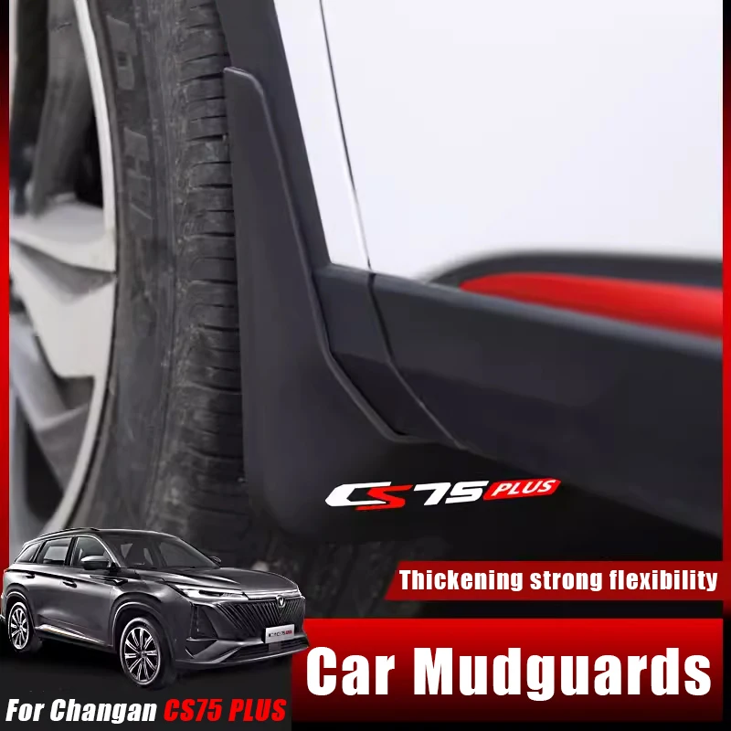 

4PCS Car Tire Mudguards for Changan CS75 PLUS 20-23 Soft Rubber Fender Cover Splash Guard Exterior Mud Flaps Auto Accessories