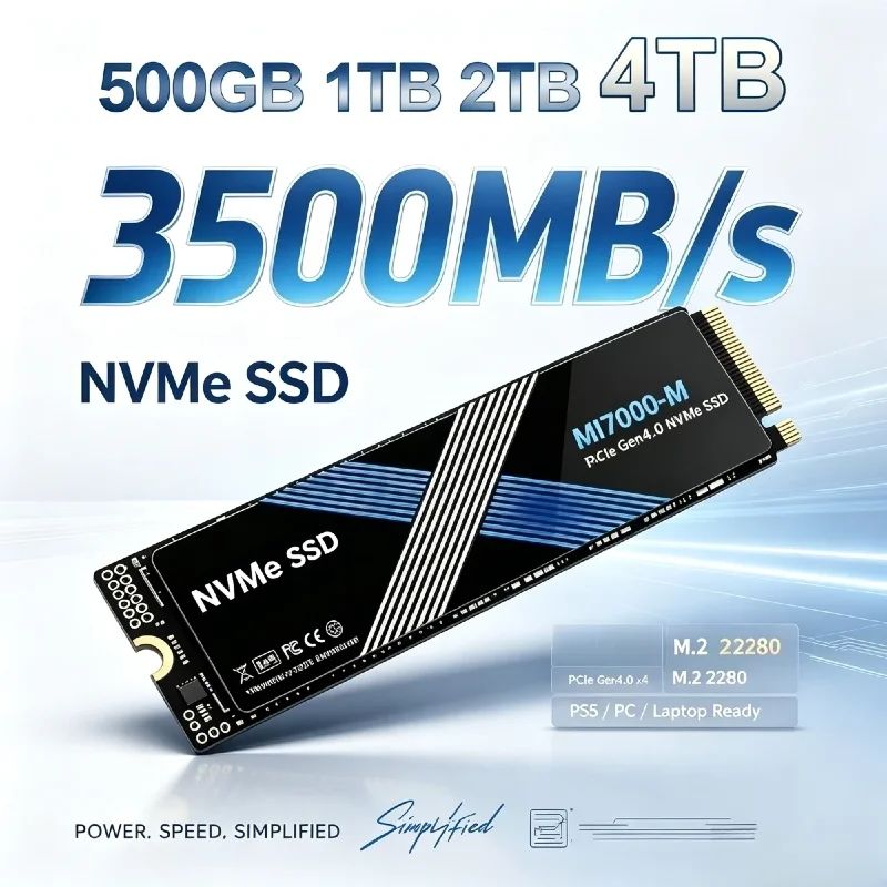 M.2 Nvme 4Tb Pcie 4.0 Ssd - MI7000M M.2 NVMe PCIe 4.0 interne