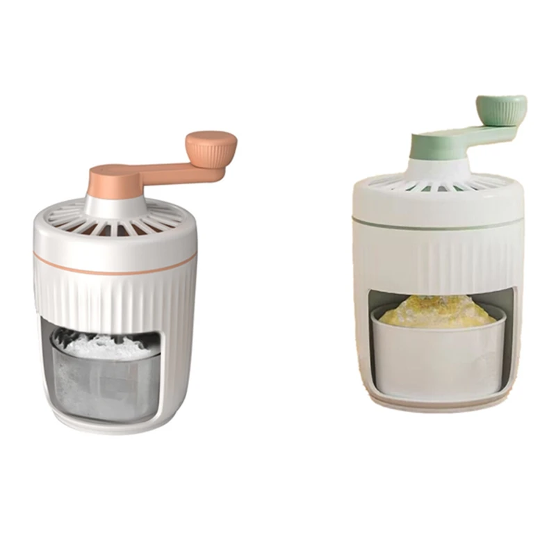 كسارة الثلج المحمولة الدوارة اليدوية ماكينة صنع الثلج مع صواني الثلج كسارة الثلج اليدوية المشروبات المروحية النمام