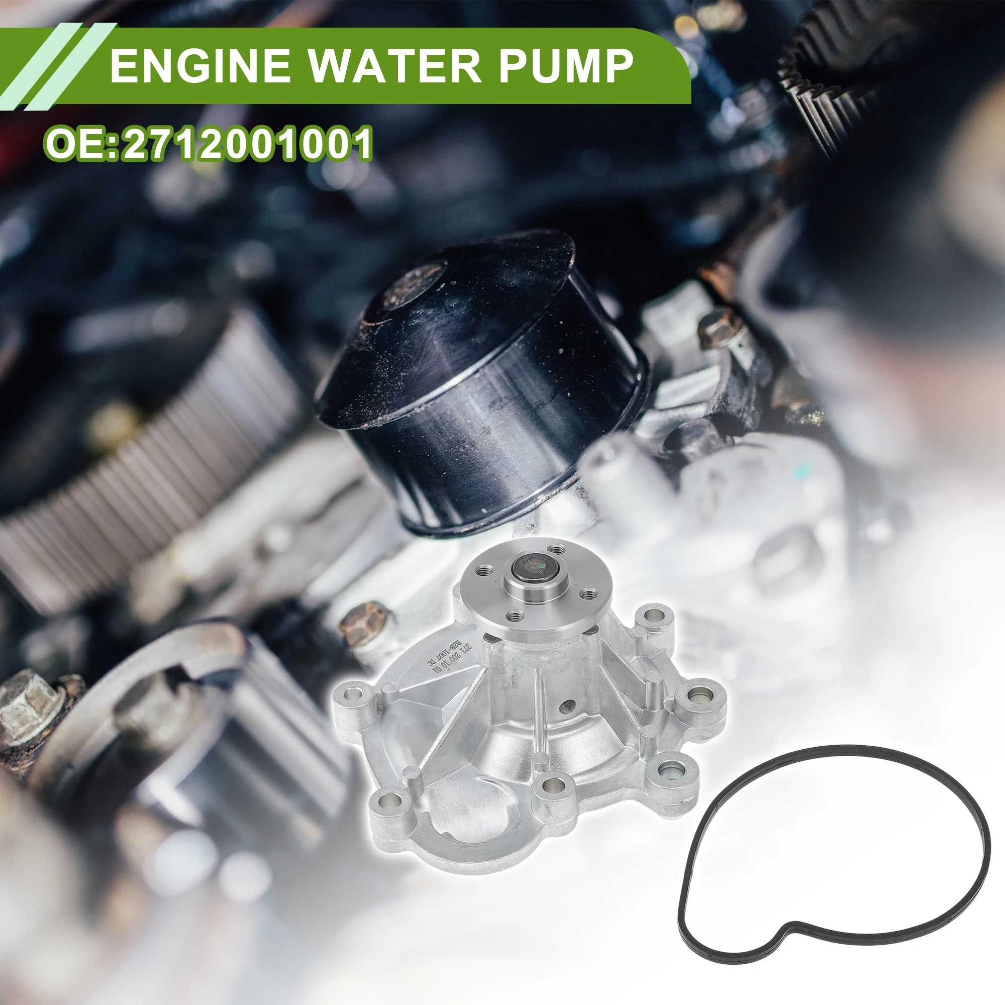 UXCELL Engine Water Pump for Mercedes-Benz CLK200 A209 C209 2002-2010 No.2712001001
