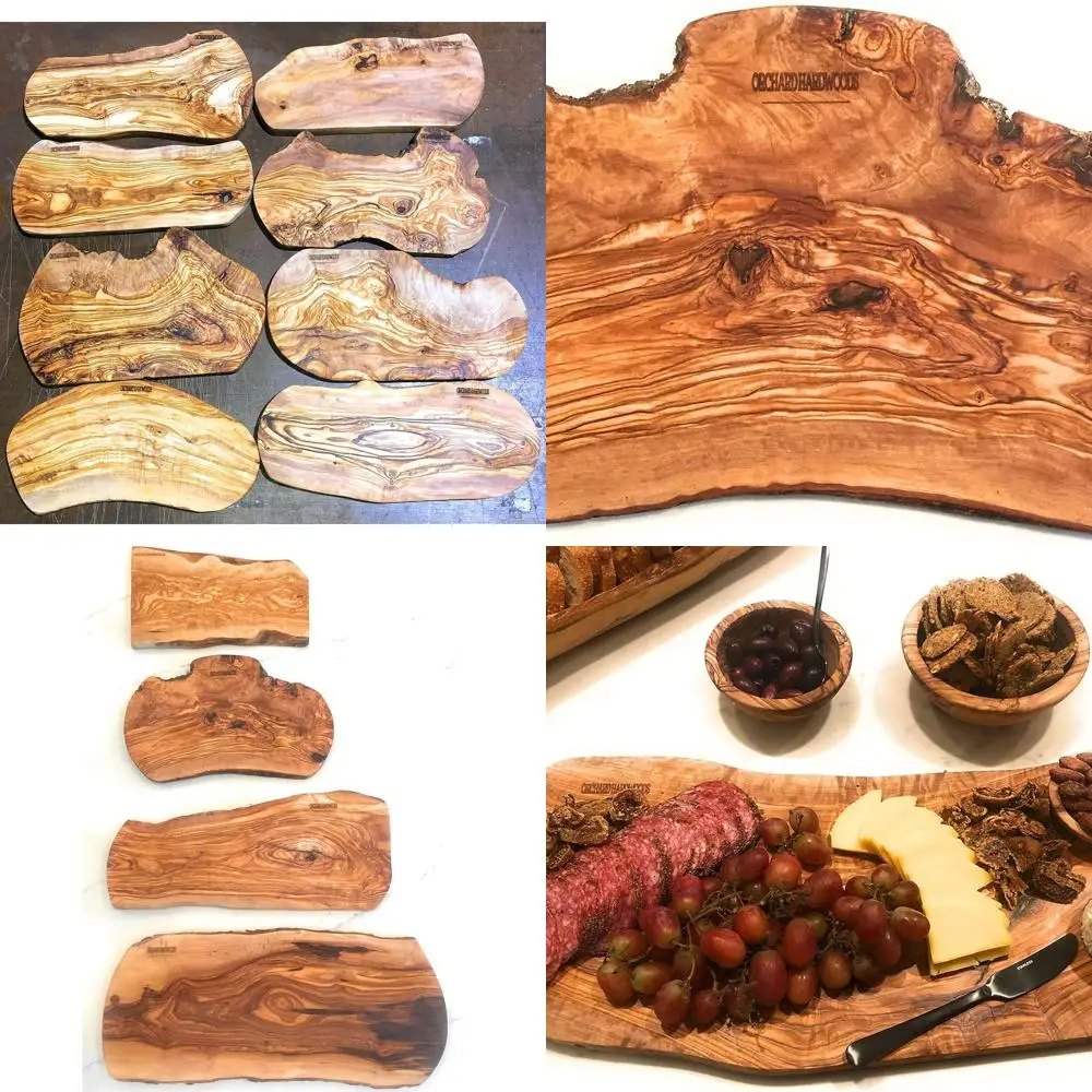 

Доска для коров из дерева оливкового дерева в деревенском стиле для сервировки, разделочной, резки — средняя деревянная доска для сыра 16x6-7x0,8 дюйма