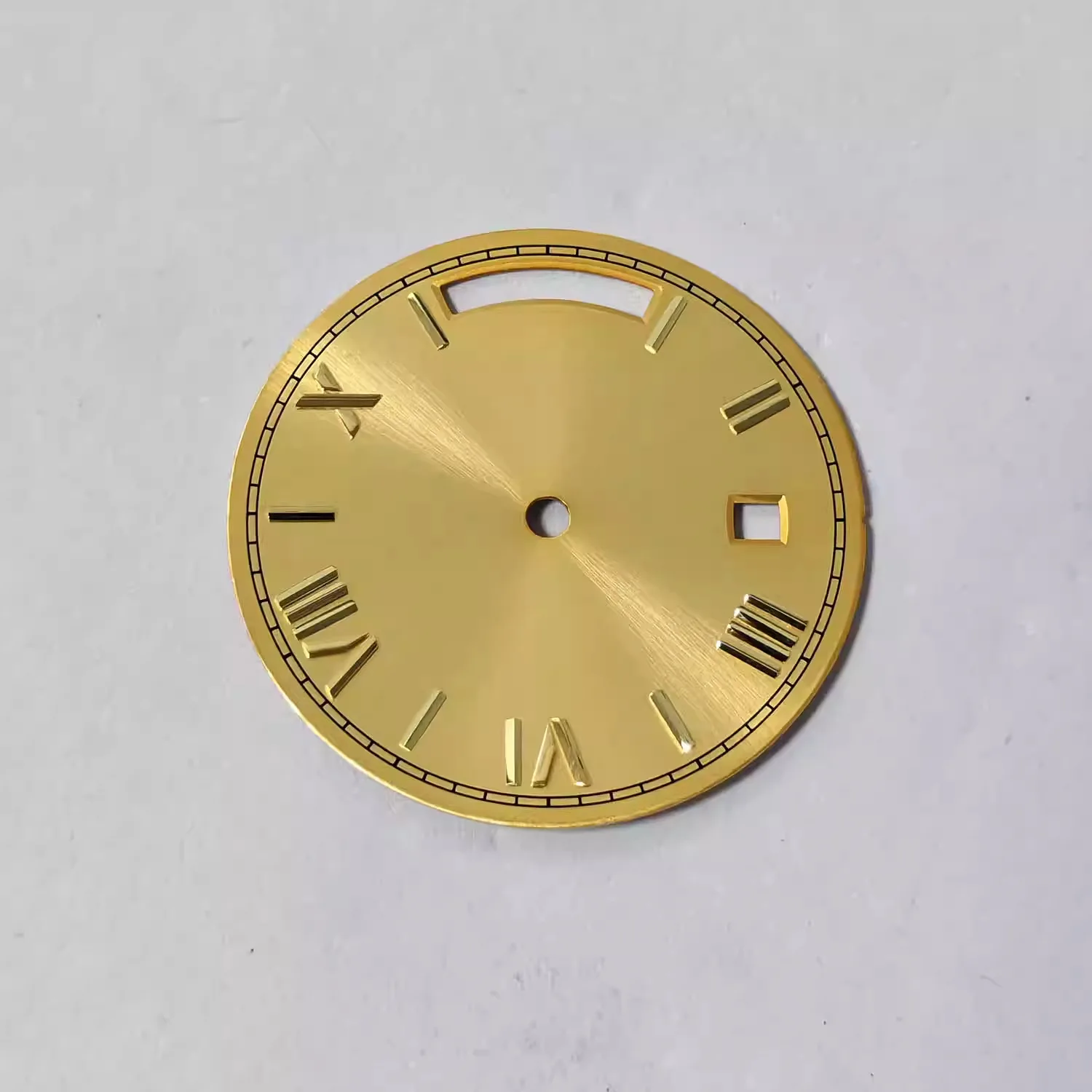 Watch accessories new literal 30.8mm double calendar Roman dial + watch hand gold nail, suitable for 8285 movement
