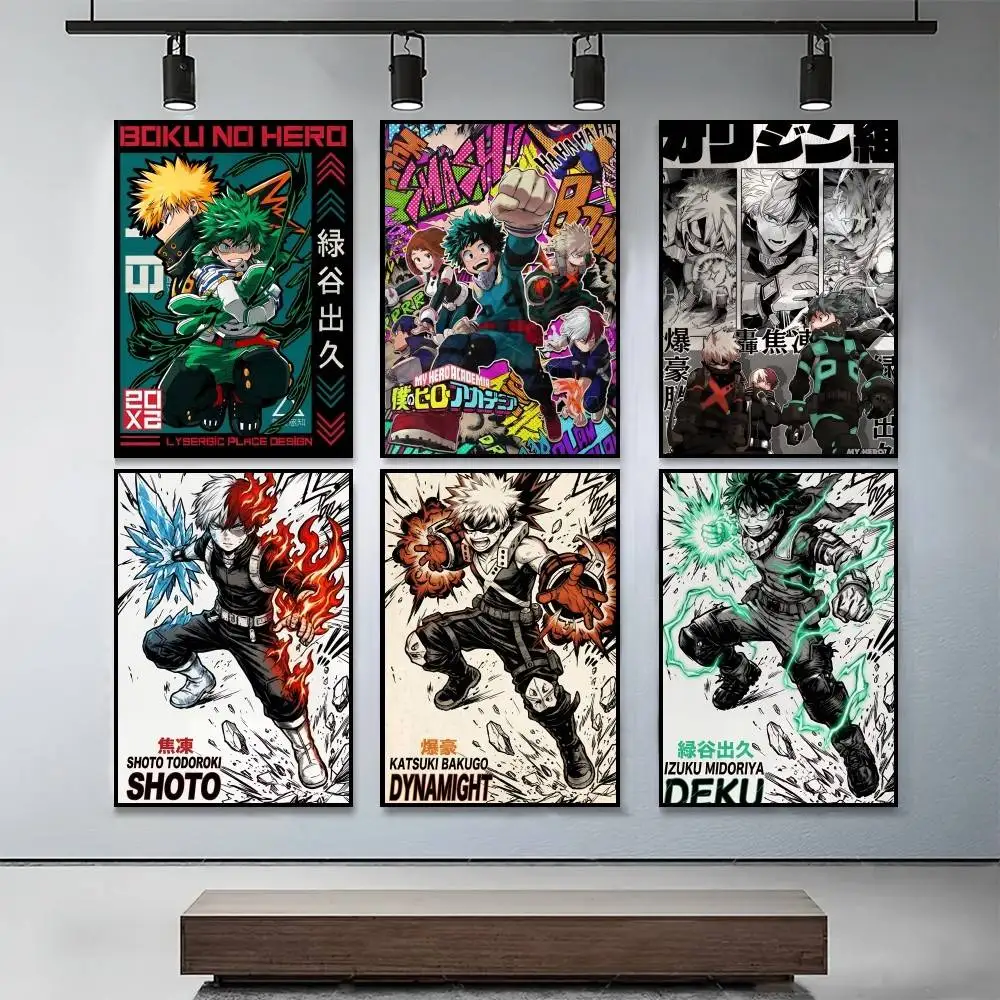 My Hero A-Academia Bakugo Katsuki p Poster Decoration Bedroom Home Wall Sticker Prints Painting Living Room Office Best seller