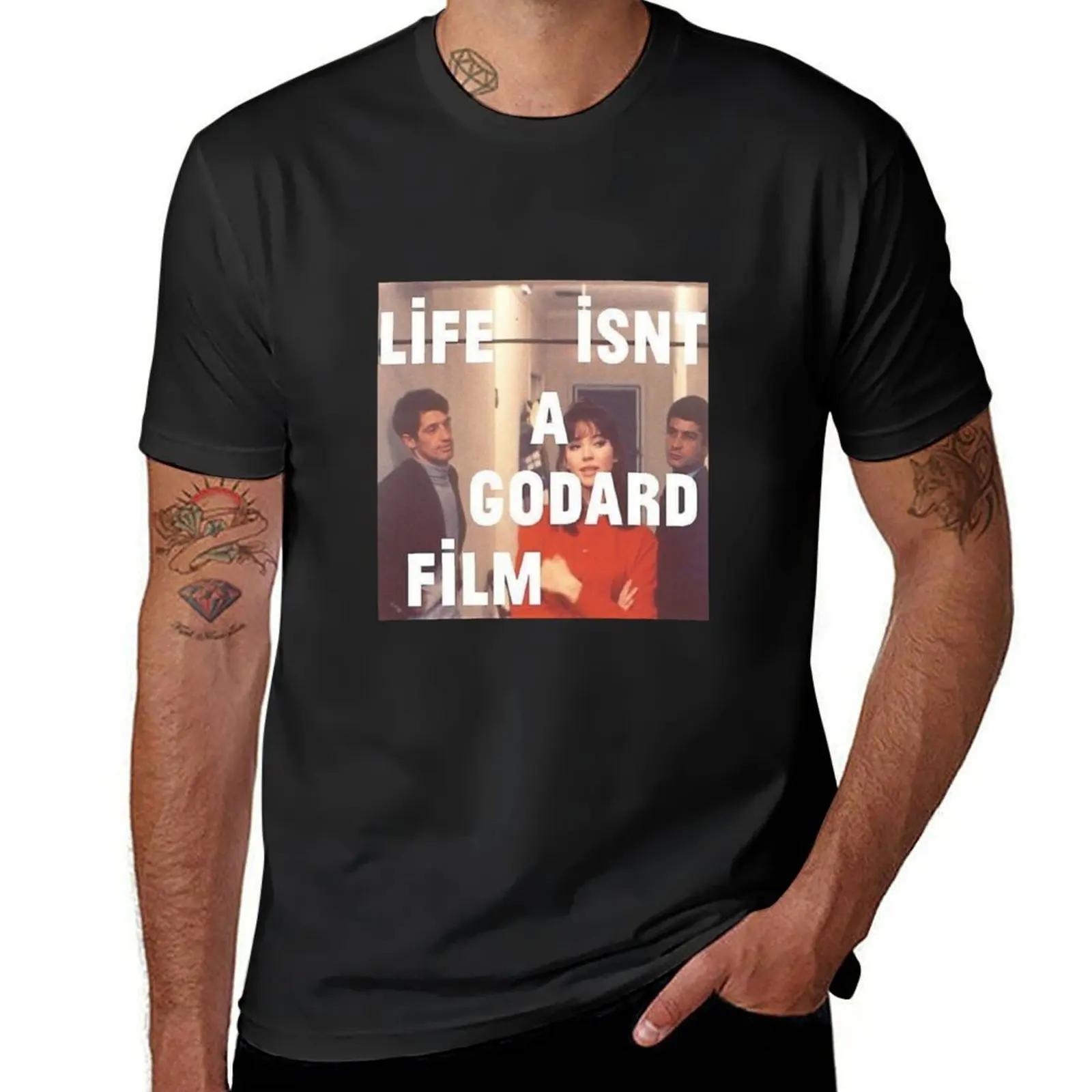 

Life Isn't A Godard Film Quote T-Shirt tees animal prinfor boys korean fashion Short sleeve tee T-shirt men