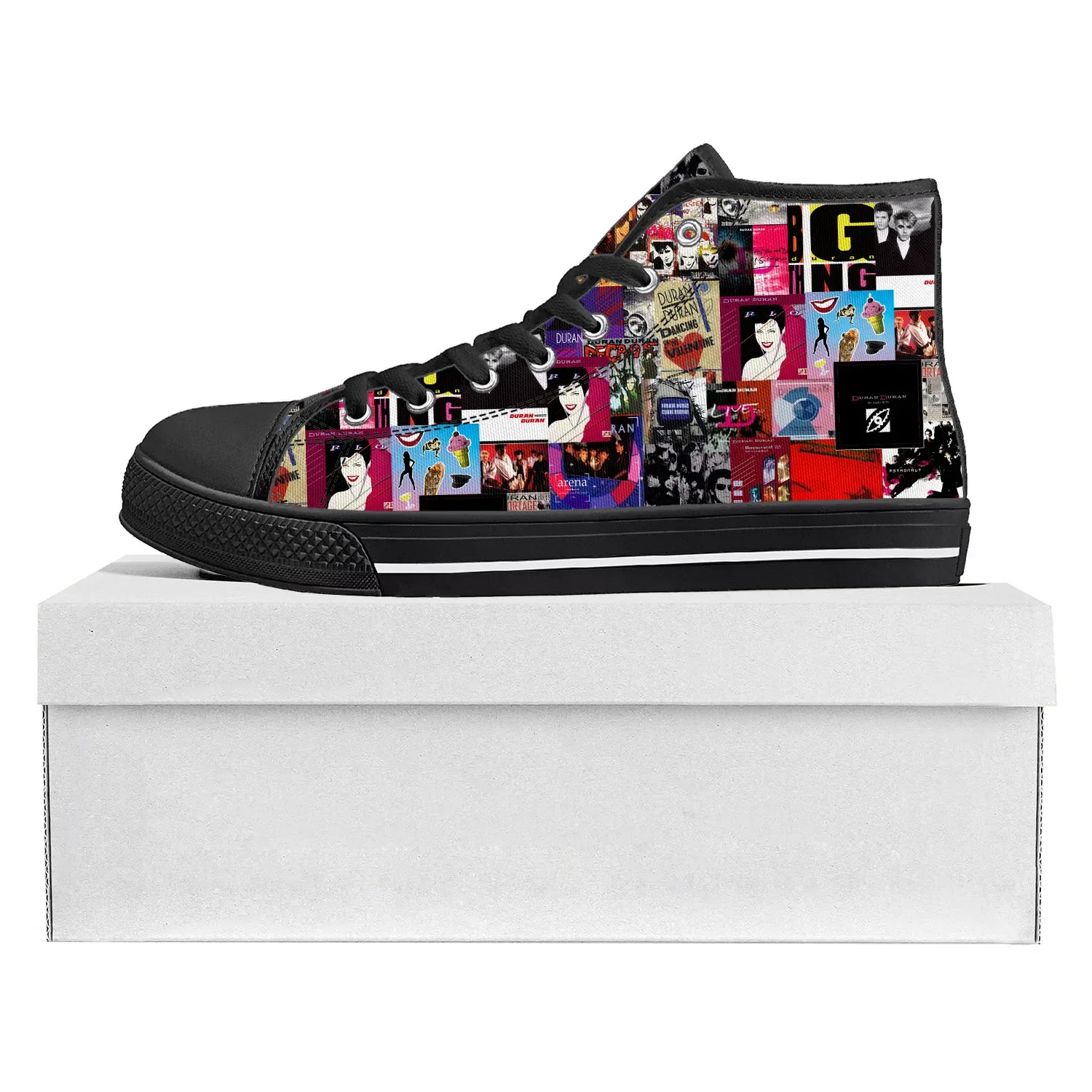 Tanz Rock Band Duran Duran Mode High Top hochwertige Turnschuhe Herren Damen Teenager Leinwand Sneaker Paar Schuhe benutzer definierte Schuh