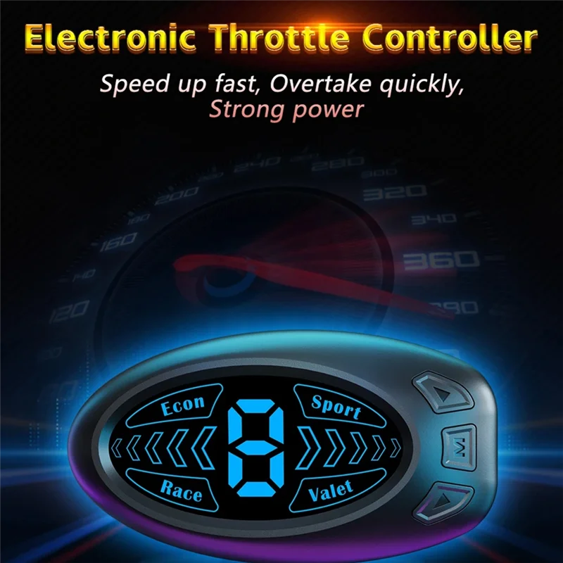 B82B-F5 Car Electronic Throttle Controller Accelerator Tuning For Car 10 Drives Modes Racing Accelerator Potent Booster(A) Durab