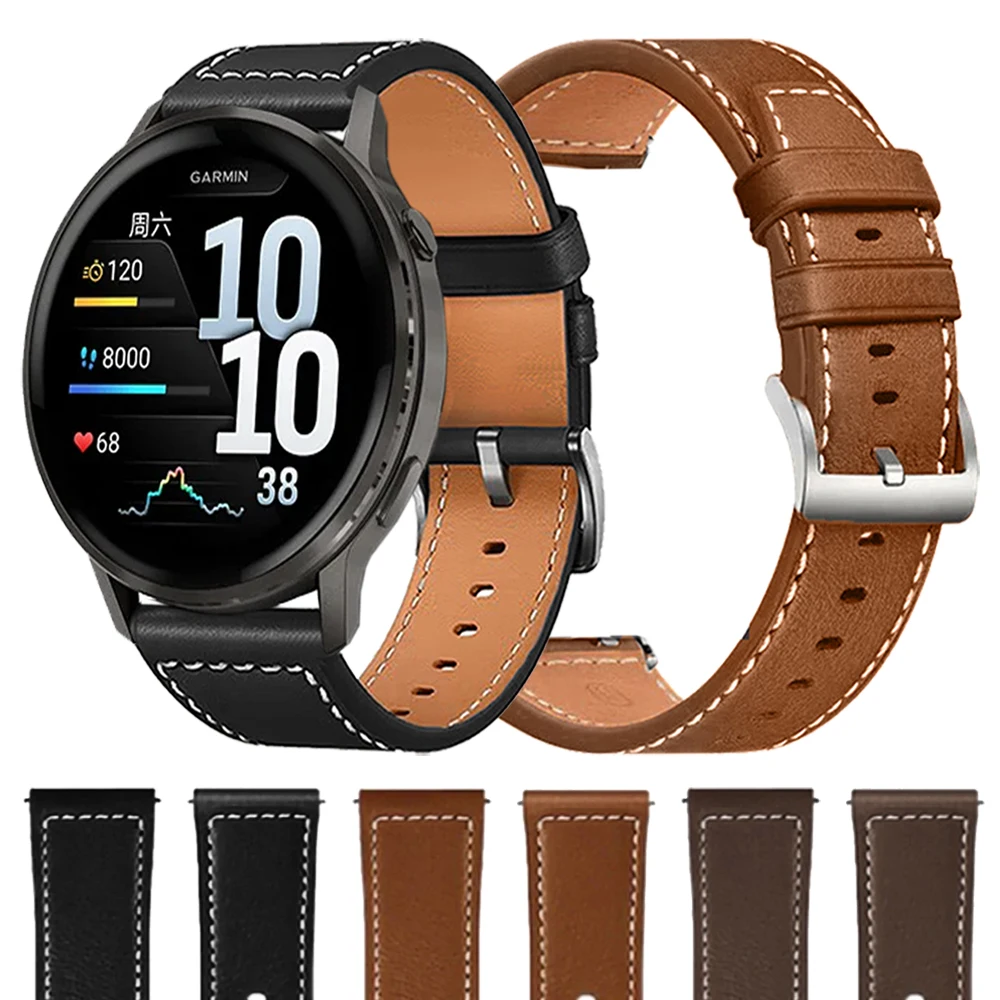 22 mm Lederband für Garmin Venu 4 45 mm/Forerunner 570 47 mm 265 255 Musikarmband für Garmin D2 Air X15/Venu 2 3 Ersetzen Sie Correa