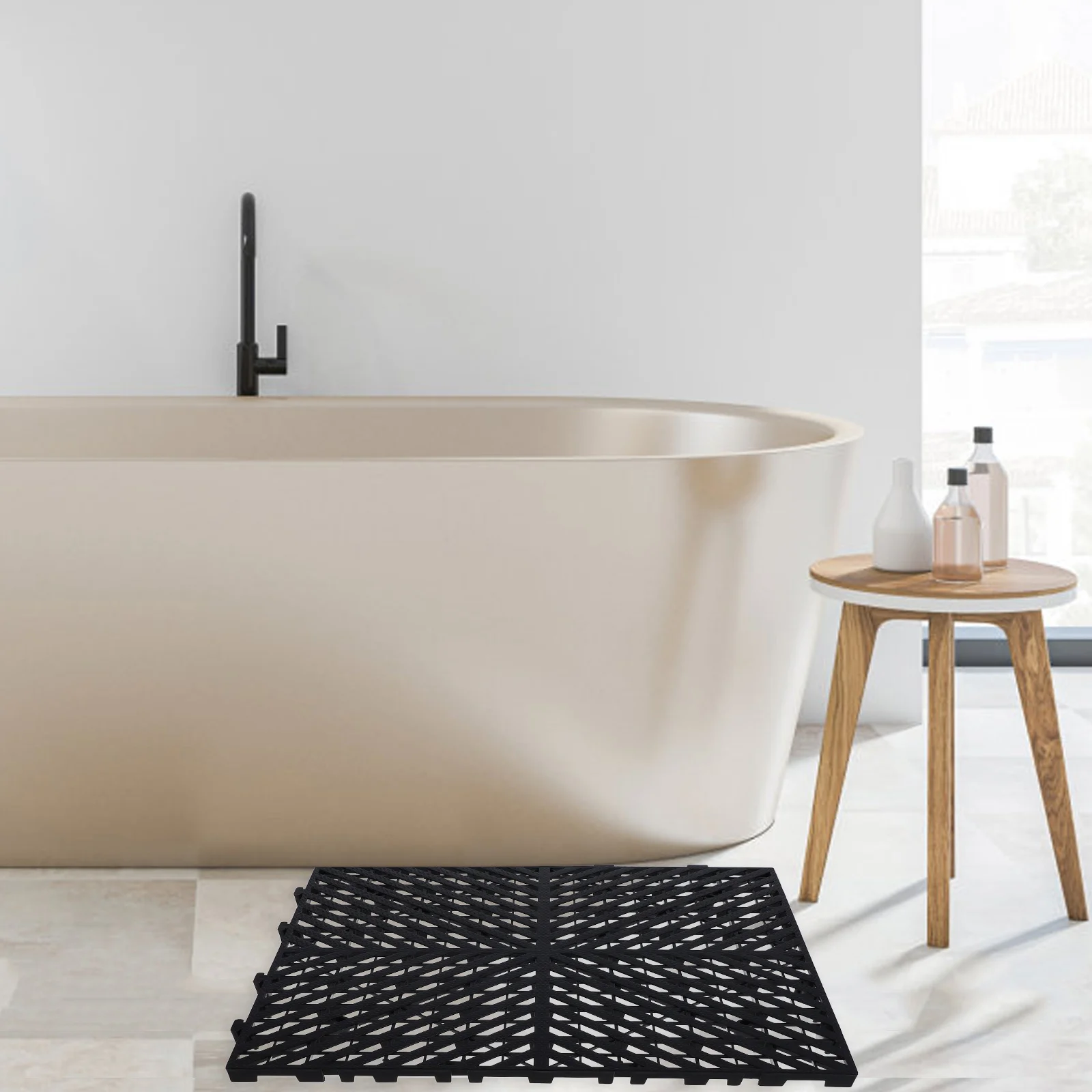 

Drainage Interlocking Floor Tile Thickened Replacement Kitchen Garage Anti-Slip Modular Interlocking Mat Mesh Hole Detachable