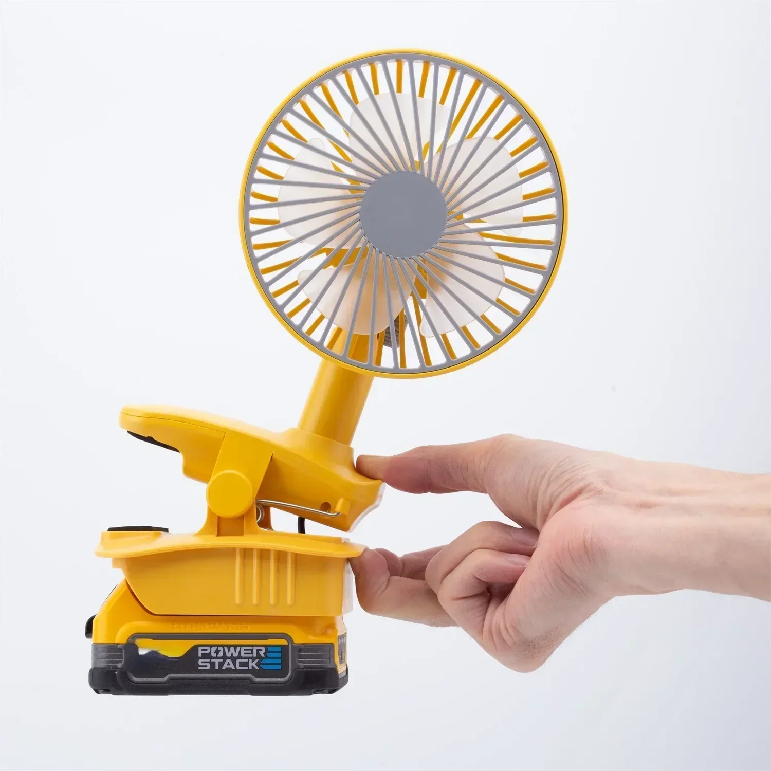 For DeWalt 18V  20V Lithium Battery Portable Wireless Clip Fan 3-Speed Camping Desktop Office Foldable Fan DCB205 DCB203