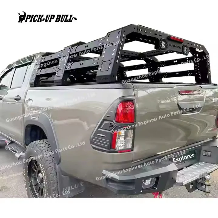 PICK-UP BULL Universal Roof Bed Basket Rack 4x4 Cross Bars for Dmax Ranger BT 50 2022 Hilux Roll Bar