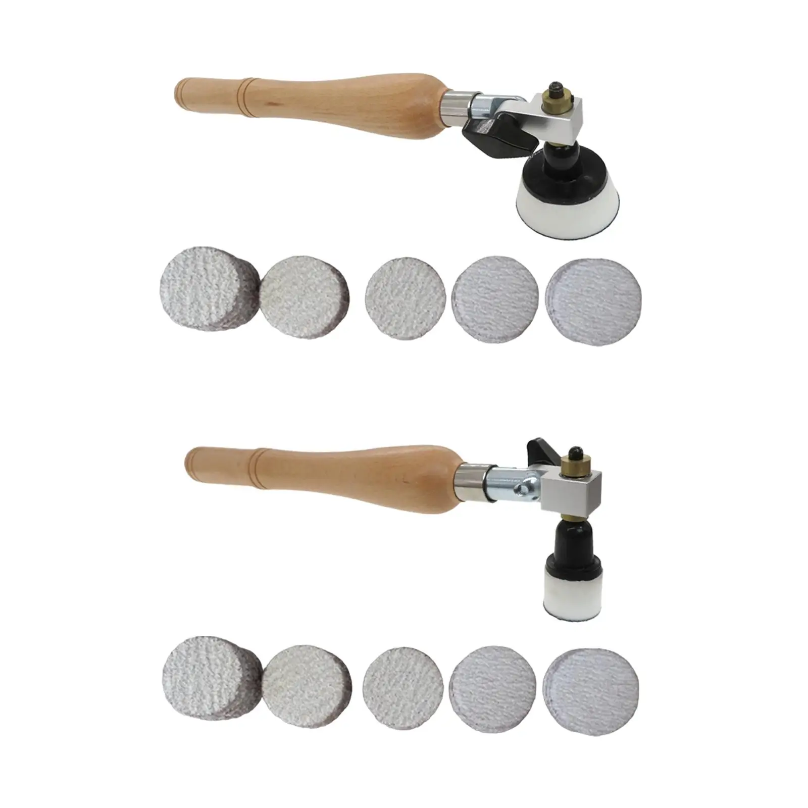 Bowl Sander Kit Sander Tool Loop Sander Sand Wood Woodworking with Double Bearing Head Hand Tools 50x Sandpapers Wood Handle