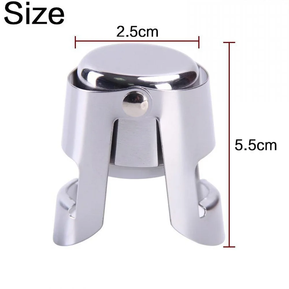 1/2pcs Stainless Steel Wine Bottle Stopper Wine Beer Bottle Cork Plug Sealing Bottle Cap Champagne Sparkling Stopper Bar Tools