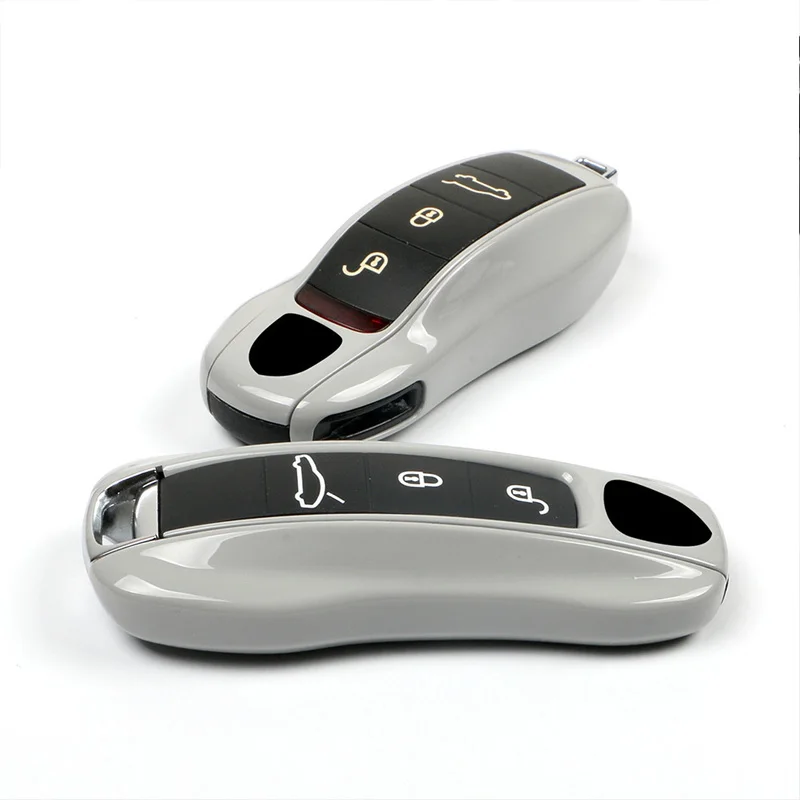 

3-piece set Dumb gray key case Suitable for Porsche car key case Cayenne Macan911 Panamera 718Taycan