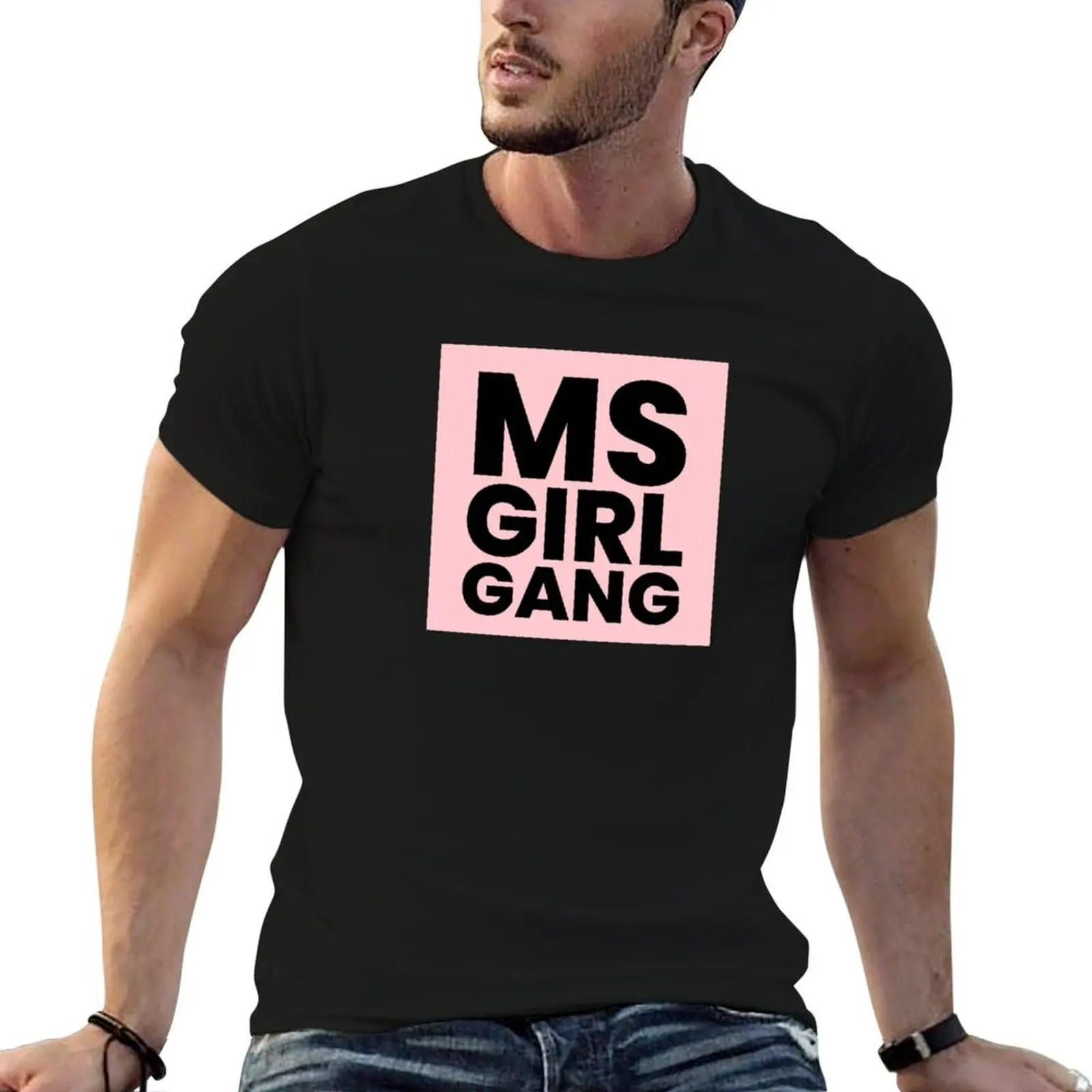 

MSgirlgang T-Shirt black cotton t-shirt plain for man package t shirt man casual T-Shirt