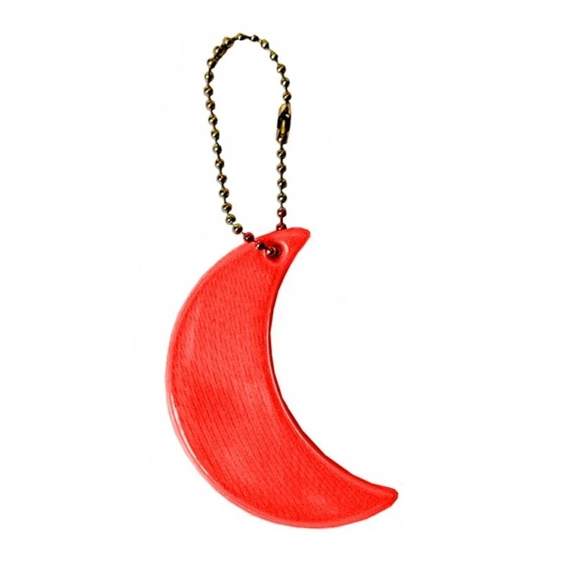 Reflector Pendant Marker For Night Cycling Bag Moon-Shaped Car Keyrings - Image 5