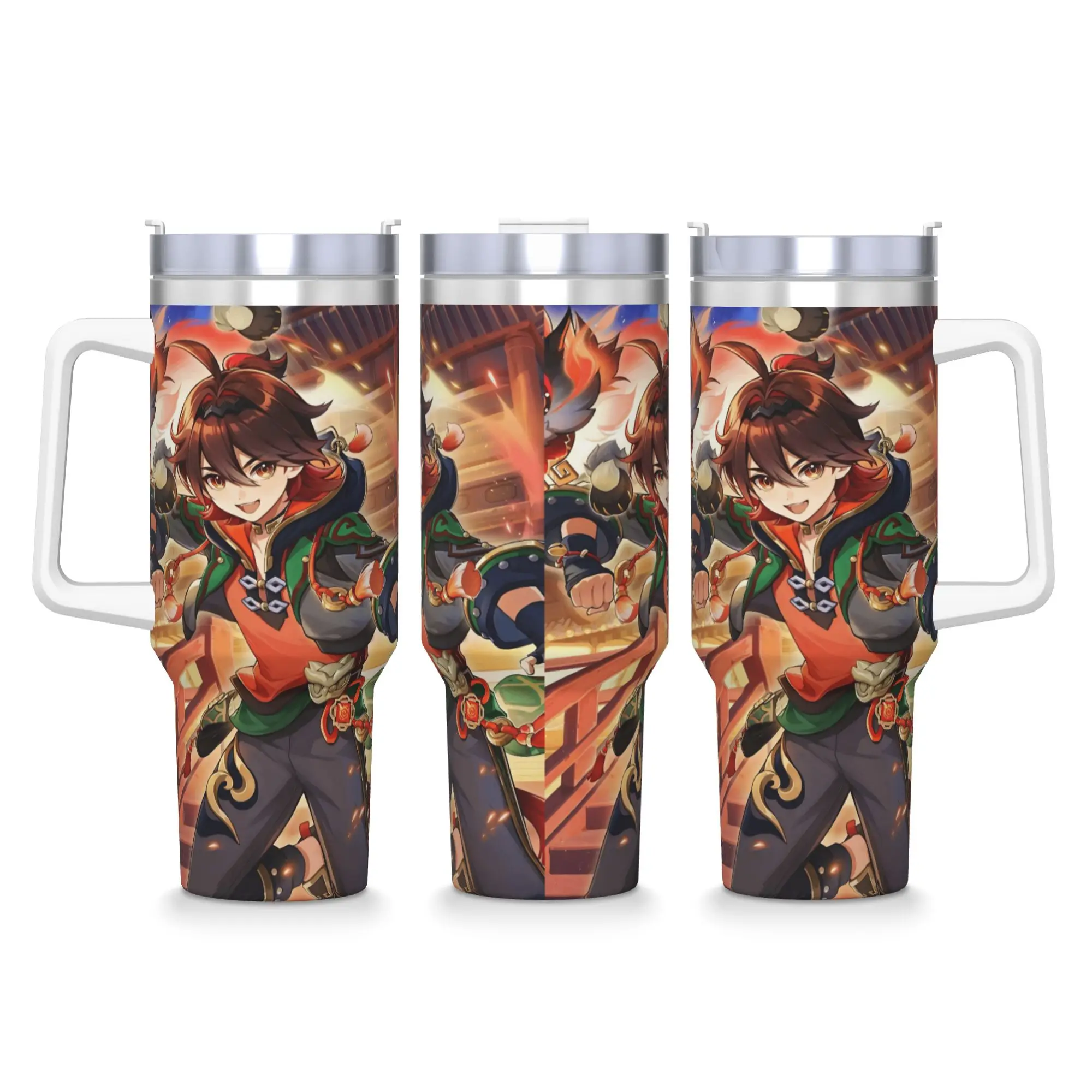 Stainless Steel Tumbler Anime Game G-Genshin Impact Thermal Cups  Insulated Cold and Hot Mugs Cup Travel Custom DIY Water Bottle