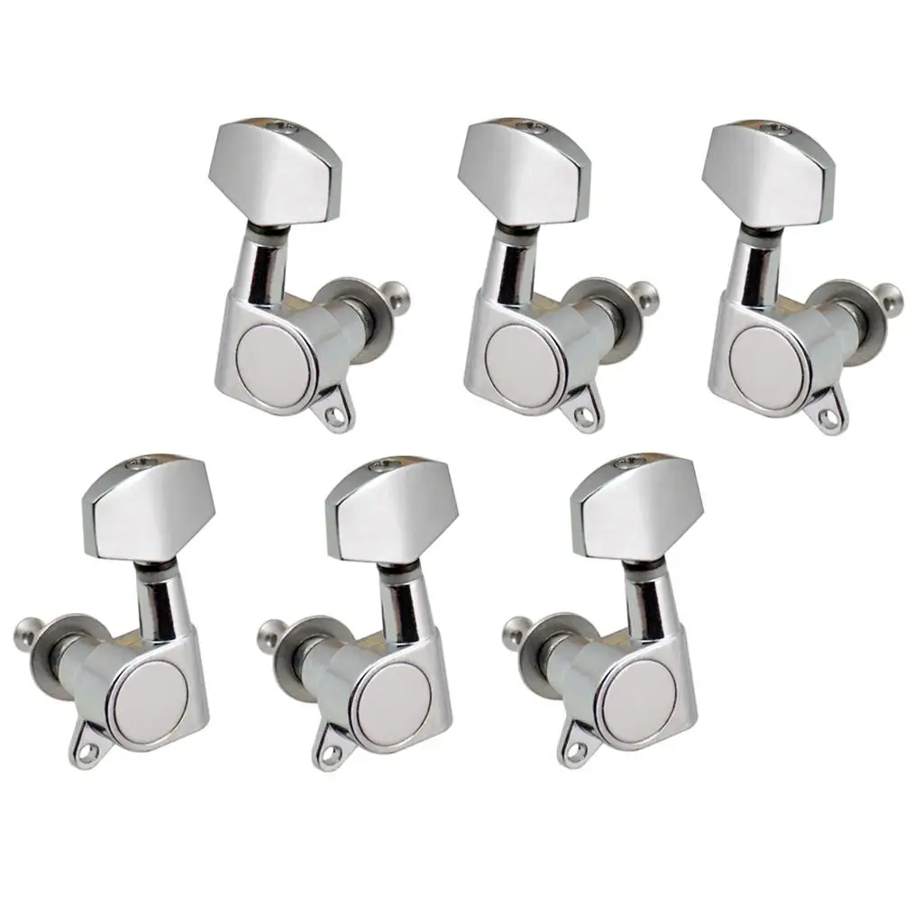 6 Pieces Full Closed Tuning Key 3L3R for Electric Guitar Accessory