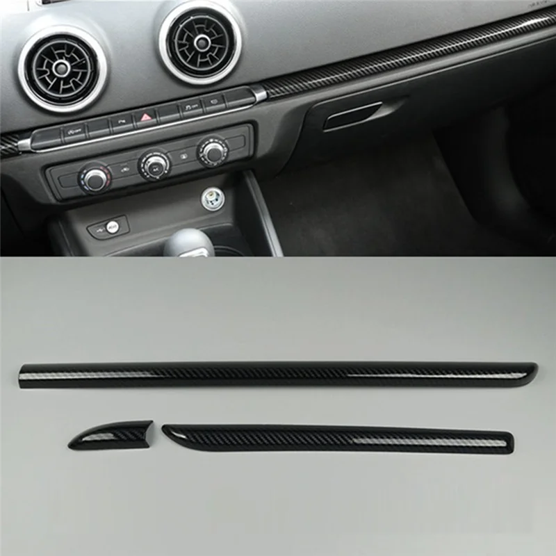 Car Center Console Dashboard Trim Strips for A3 8V 2014-2018 LHD Interior Modified Accessories