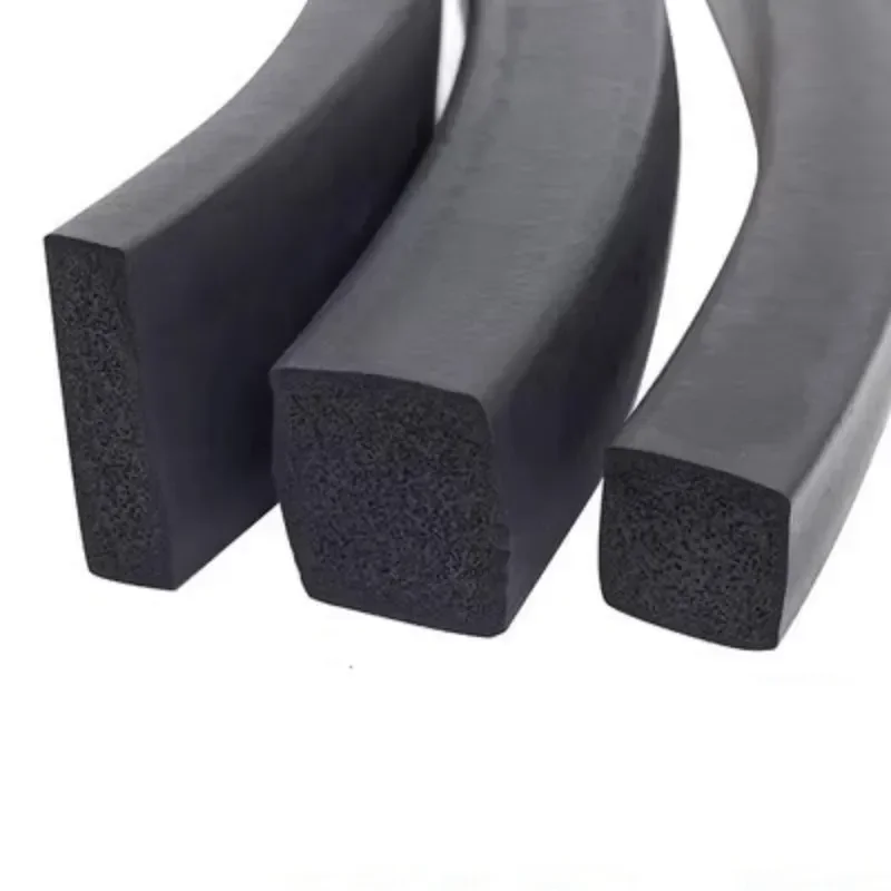 EPDM Rubber Foam Sponge Bar Seal Strip Flat 2 3 5 8 10 15 20 25 30 x 8 10 15 20 25 30 35 40 45 50mm 1 Meter Black