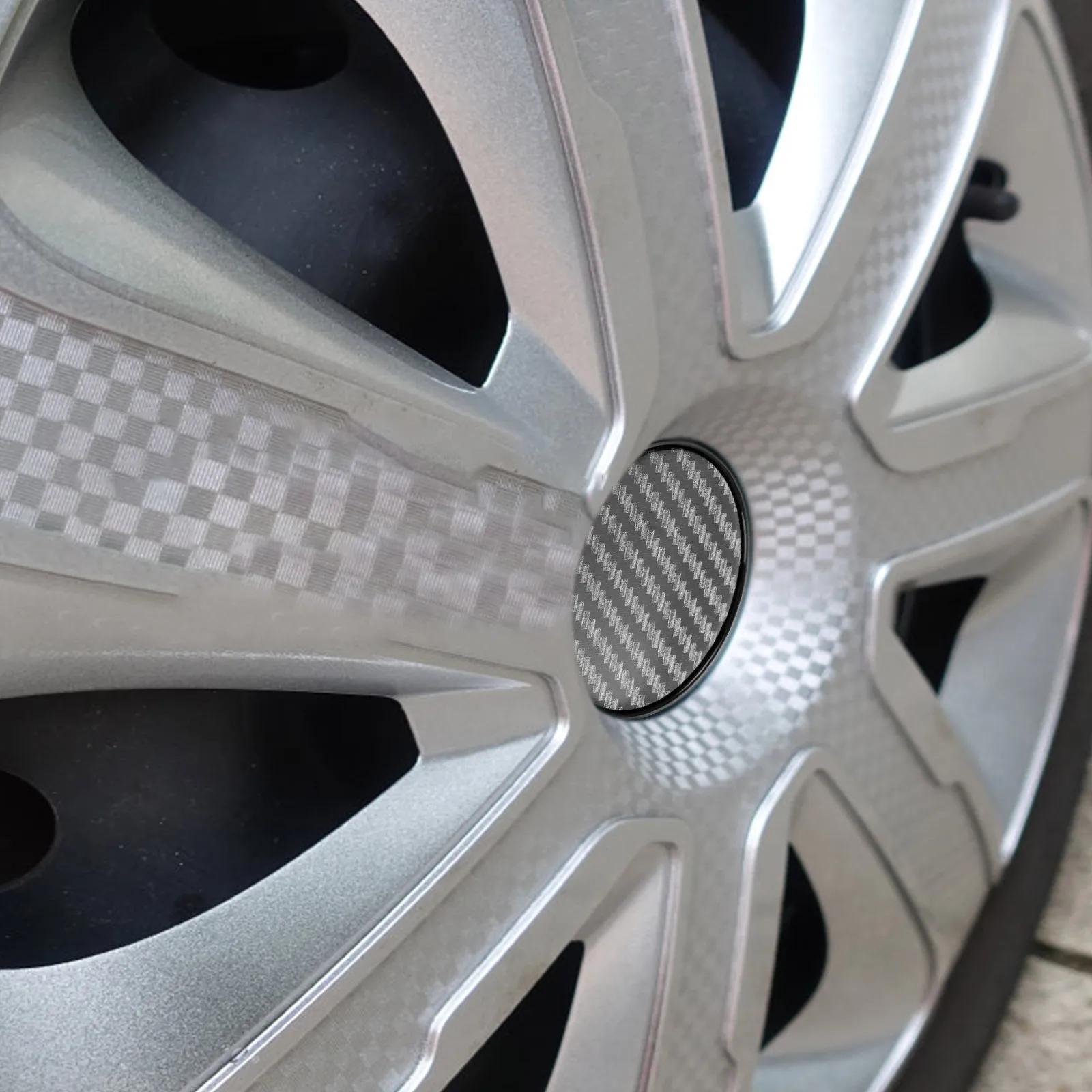 

4Pcs Wheel Hub Covers Lightweight Practical Durable Rim Caps Universal Compatibility Stylish Design Prevents Dirt Accumulation