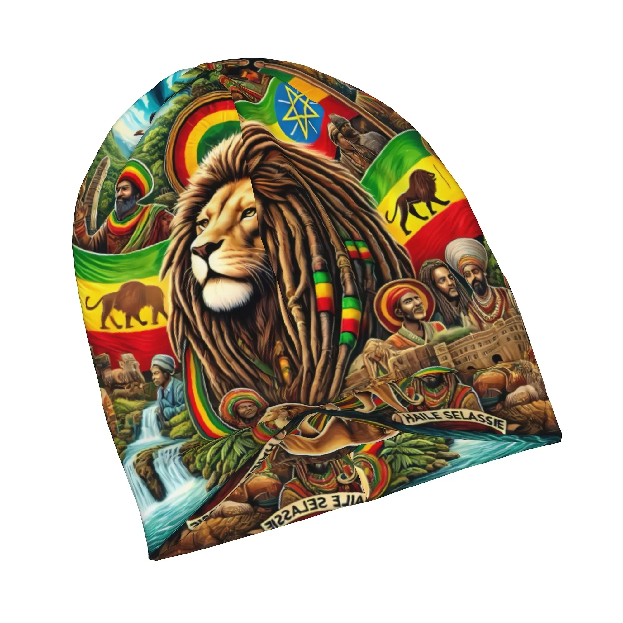 Custom Rasta Lion Of Judah Beanies Caps Hat Fashion Bonnet Hats Men view 3