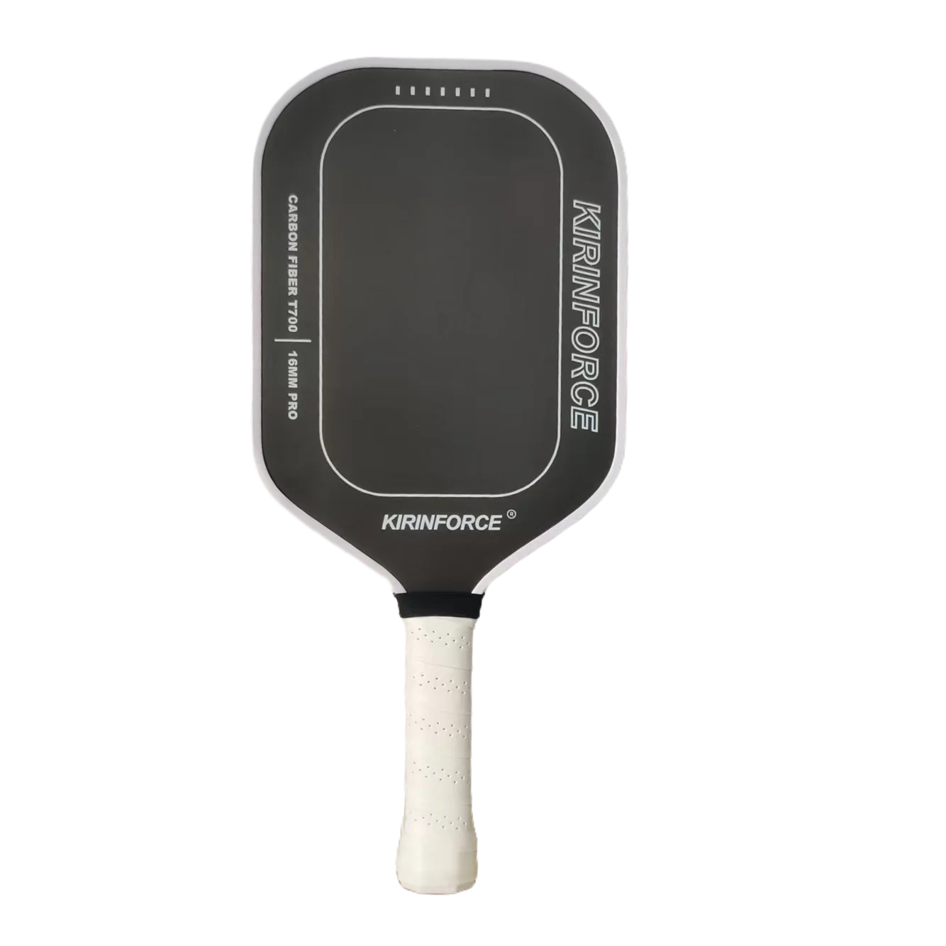 KIRINFORCE T700 Carbon Fiber Pickleball Paddle 16mm Pro Cold Press White Line Vented Grip Precision Performance Sweet Spot