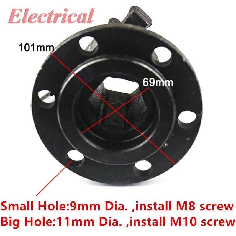 1pc 65/85/95 Electric Pick Iron Head Cover With Bayonet Lock Brake Rod Collet Megaphone Front placket