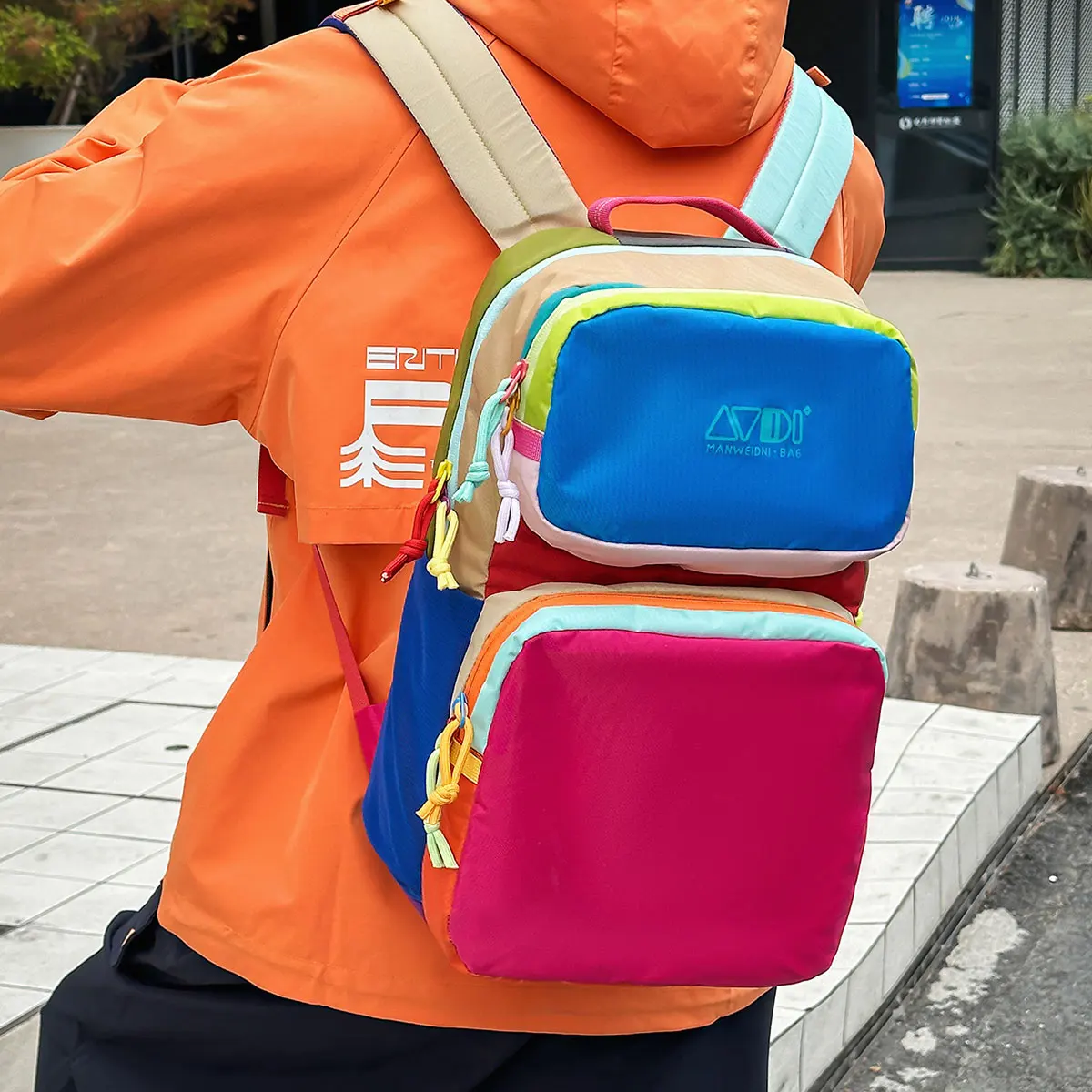 

Fashionable Dopamine Large Capacity Men'swomen's Backpack Outdoor Multifunctional Sports Backpack Hiking Bag Suitable for Travel