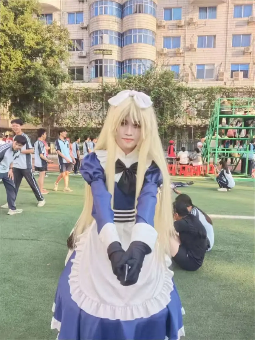 Sweet Lolita Maid Dress Cosplay Outfit for Anime Fans view 3