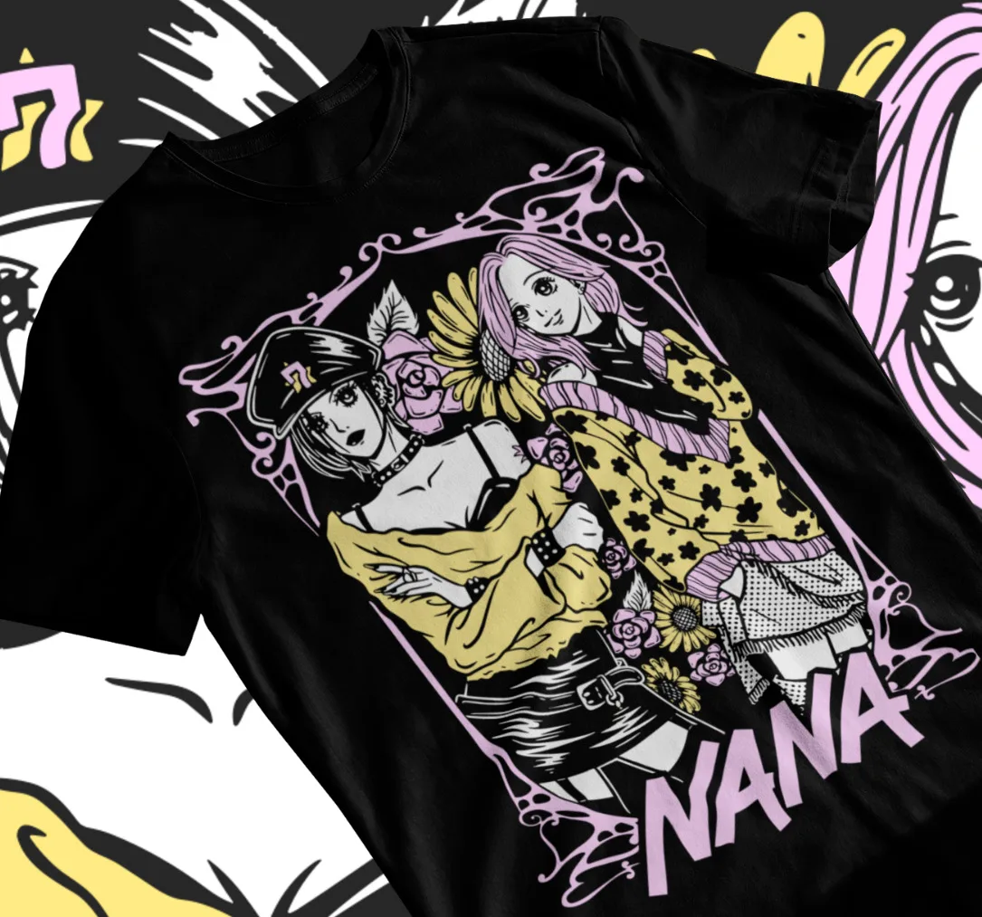 

Nana Osaki T-Shirt Black Stones Girl Kawaii Manga Anime Graphic Shirt Soft Tee