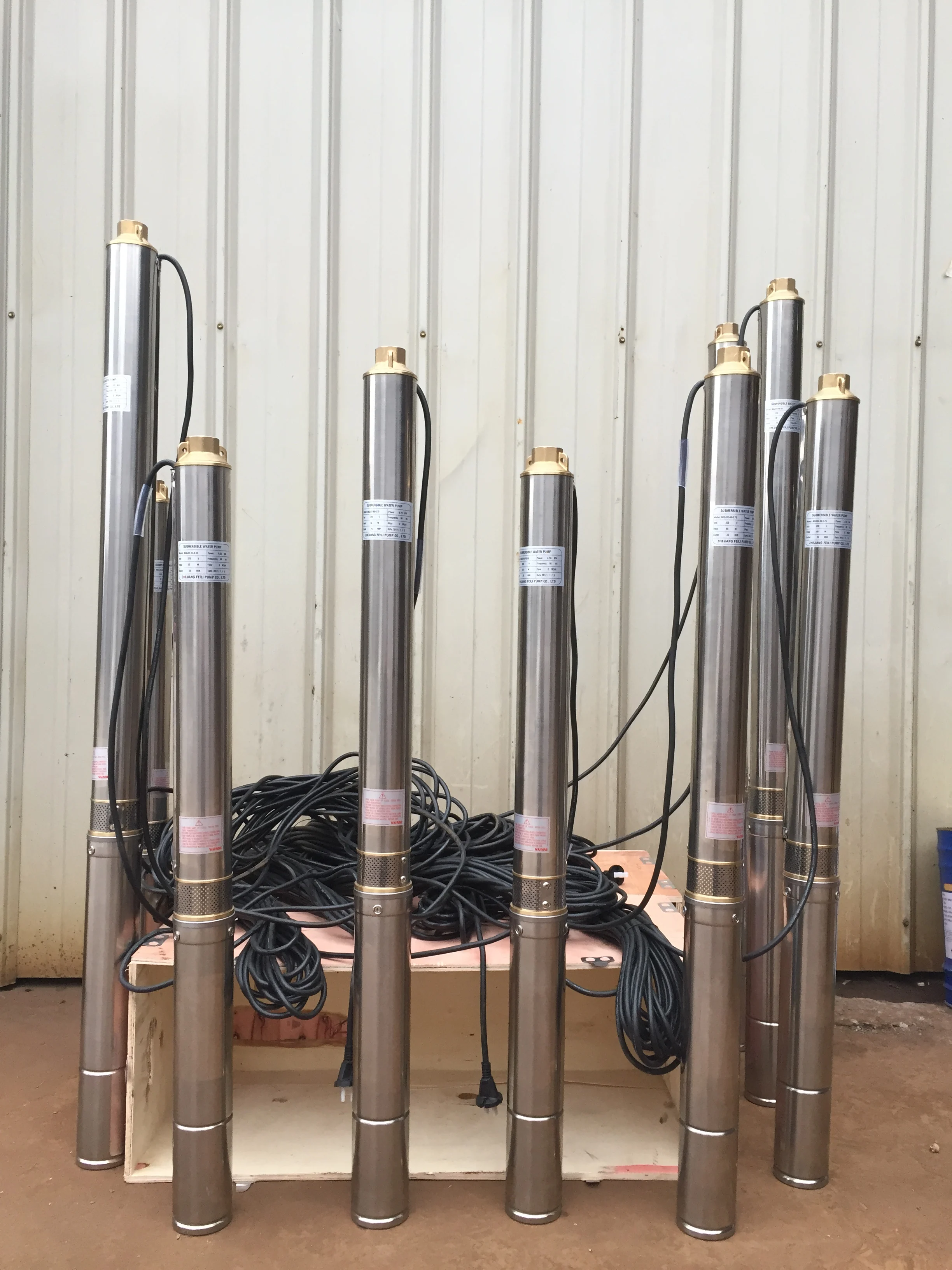 QJD 3 Inch 1.1kw Borehole Electric Suction Water Deep Well Submersible Pump