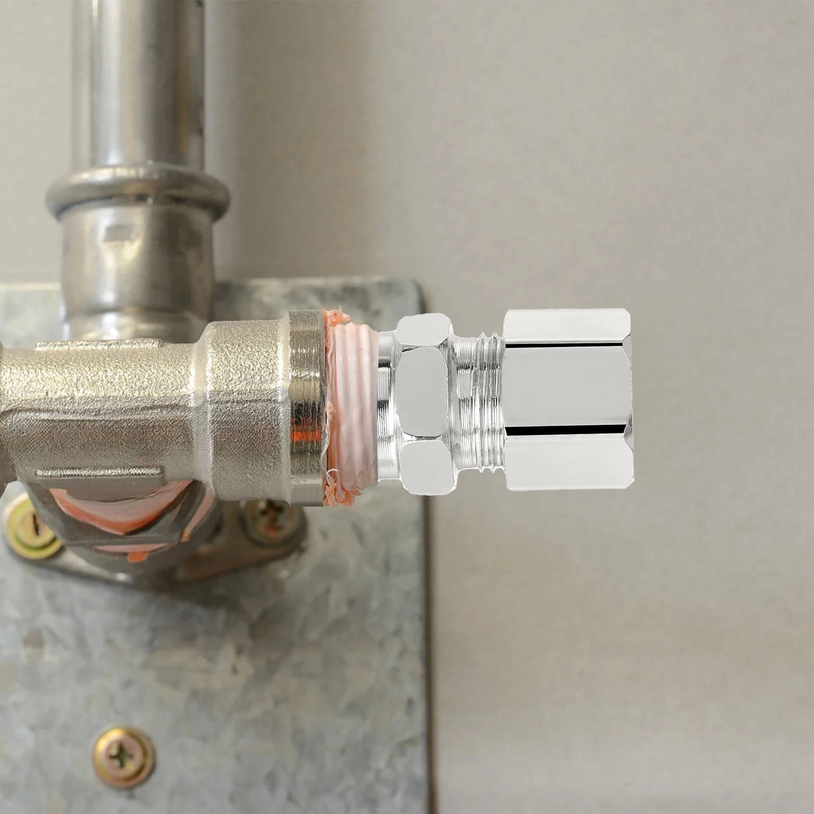 

6pcs Compression Fittings Stainless Steel Hose Coupling Pipe Adapter Connector Indoor Outdoor Plumbing System Exhaust Tube