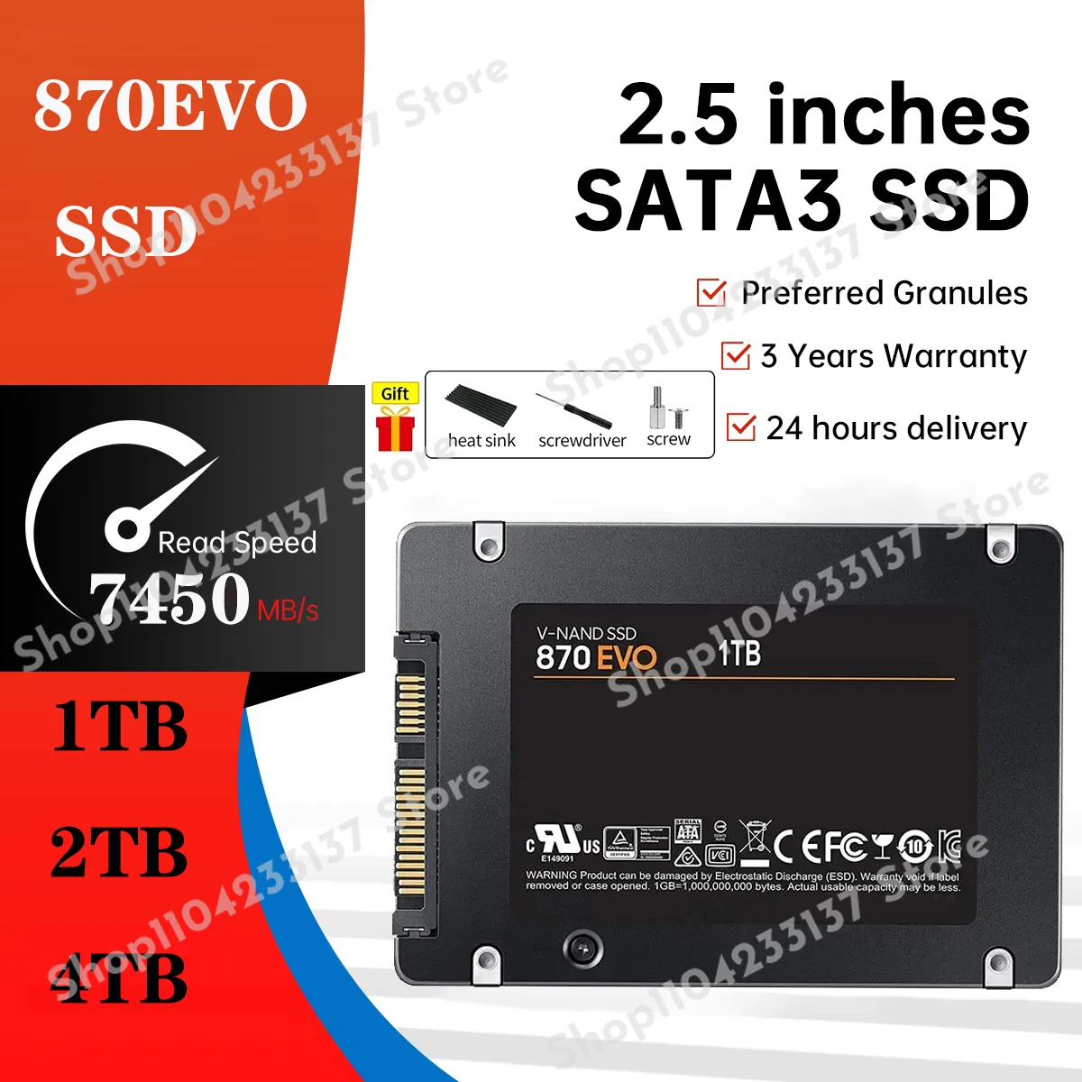 

New SSD 870 EVO 8TB 4TB 2TB 1TB Internal Solid State Drives Hard Disk SATA 3.0 MLC 2.5 Inches for Laptop Desktop PC PS4 PS5