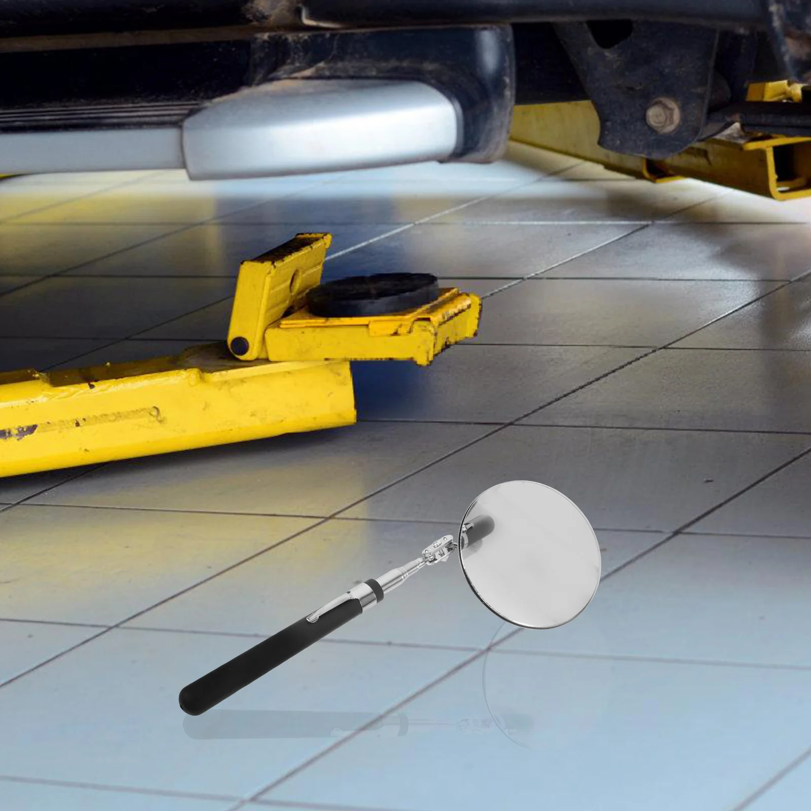 

Length Inspection Mirror Telescoping Tool Big Round Plastic Automotive Telescopic