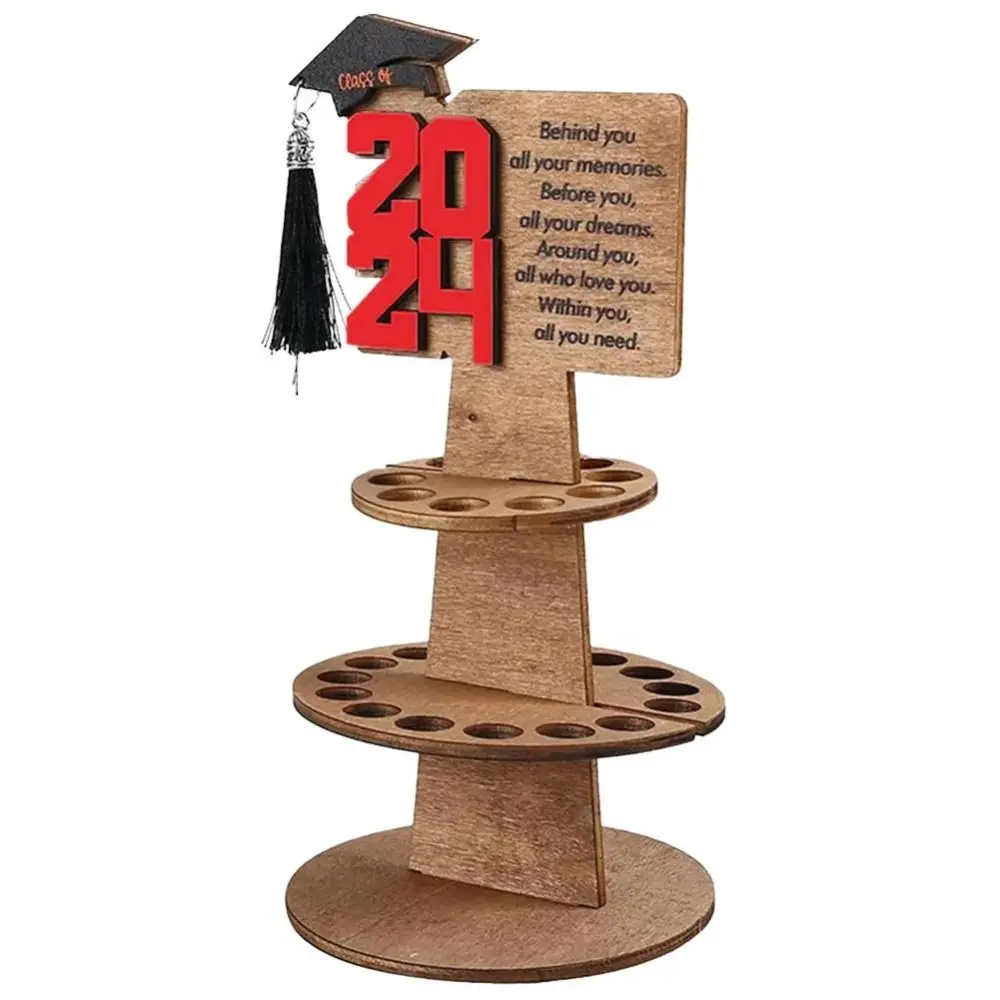 25 Holes Graduation Money Holder Graduation Hat Wooden Graduation Gift Money Holder Handmade Unique Graduation Money Stand