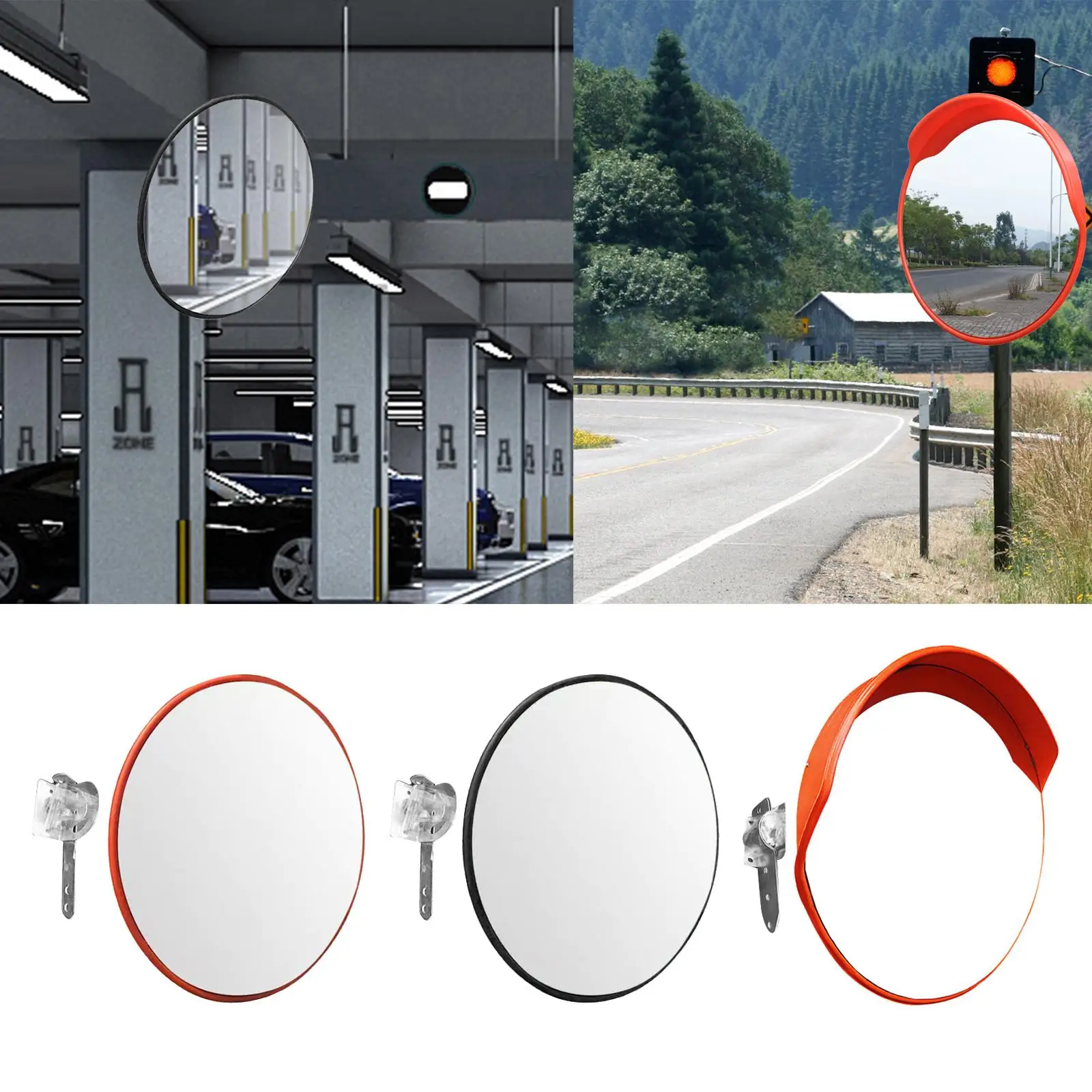 Convex Mirror Blind Spots Warehouse Traffic Mirror 55/60cm Security Blind Spot Mirror Street Curved Safety Mirror Parking Mirror