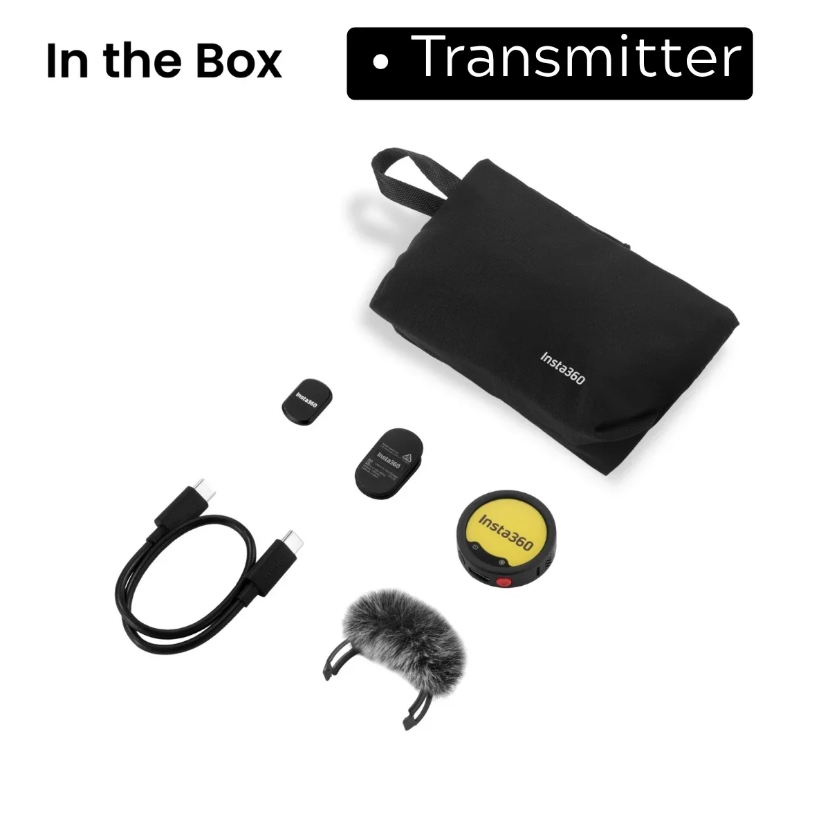 Insta360 Mic Pro Wireless Lavalier Microphone 3-Mic AI Noise Cancel 32-Bit Float for X5 Ace Pro 2 GO Ultra Accessory for Gift