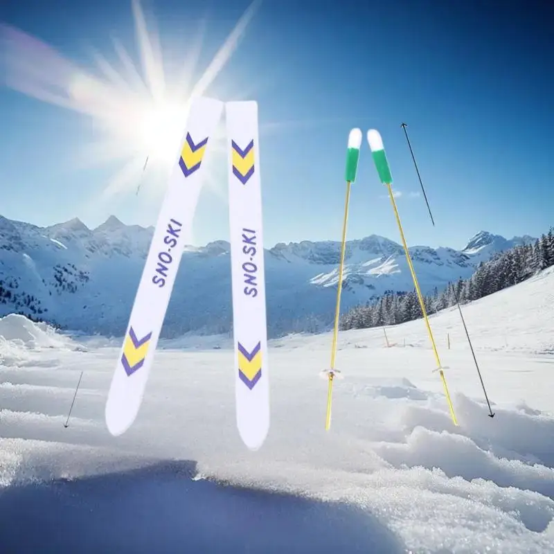 Set regalo per bambini; Tavola da sci in miniatura per casa delle bambole; Decorazione della scena di Natale in legno; Accessori natalizi per la casa delle bambole