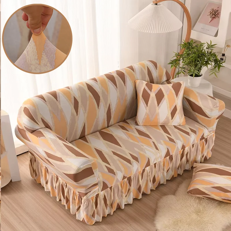 Flower Printed Elastic Sofa Slipcovers Modern Sofa Cover Living Room Sectional Corner Chair Protector Couch Cover 1/2/3/4 Seater