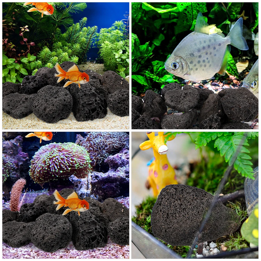 

Volcanic Stone Landscaping Craft Fish Tank Rock Aquarium Decor Rocks Terrarium for Decorative Decorations Gravel Garden Large