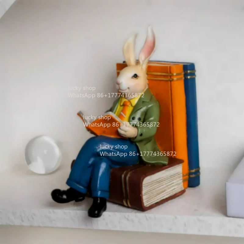 Reading Mr. Rabbit Animal Rabbit Ornament Home Furnishing, New Products