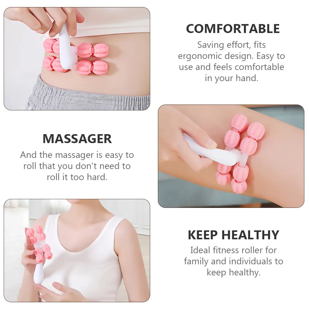 

1 шт. Ручной массажер для мышц с удобной роликовой конструкцией для шеи, плеч, спины, ног, улучшающий кровообращение, массажный ролик для ежедневного использования