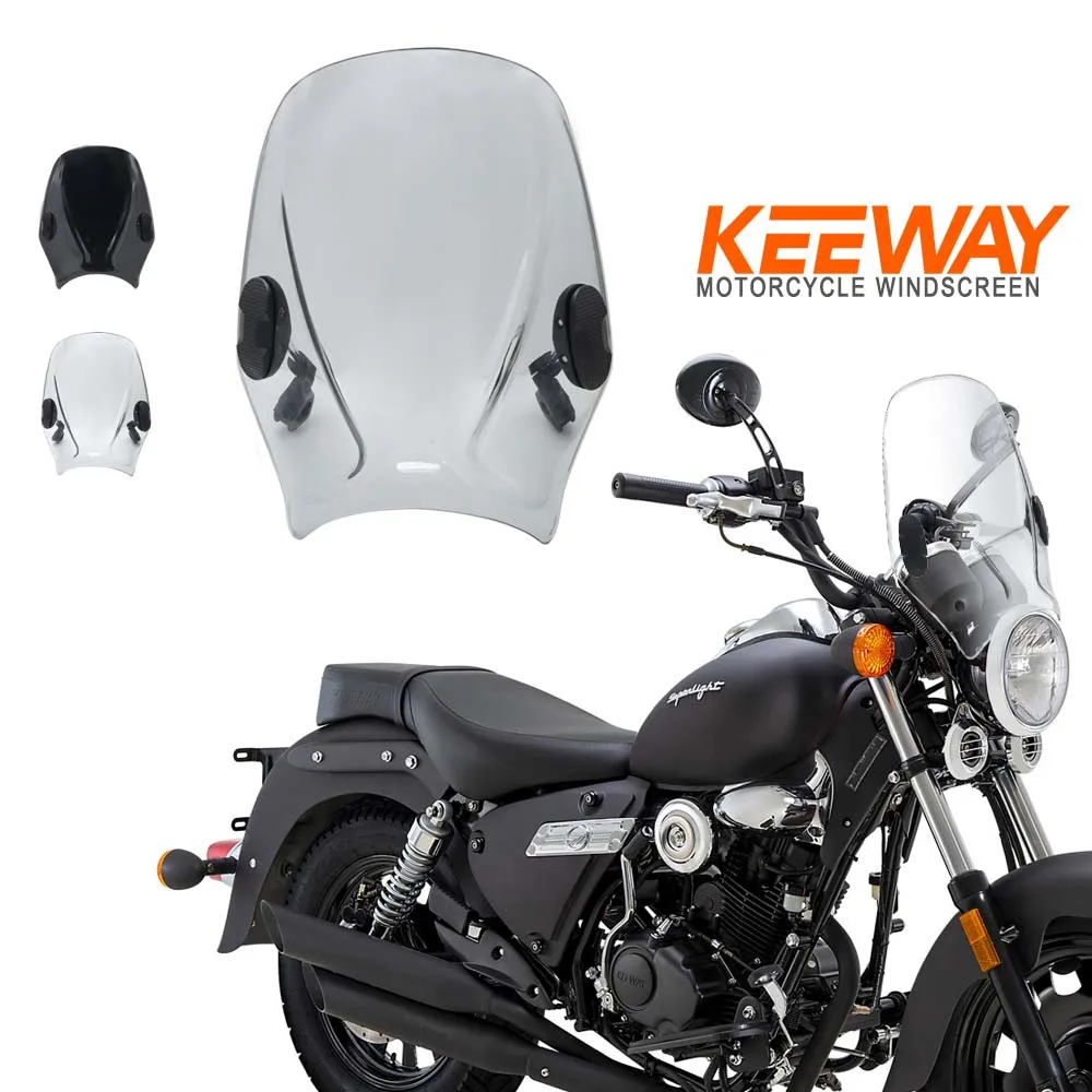 Universal Motorcycle Windshield Wind Screen Shield Deflector Protector Cover For Keeway Superlight 125 / 150 / 200