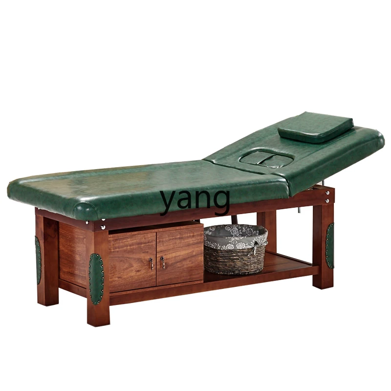 CX Solid Wood Facial Bed Beauty Salon Special Household Massage Tattoo Couch