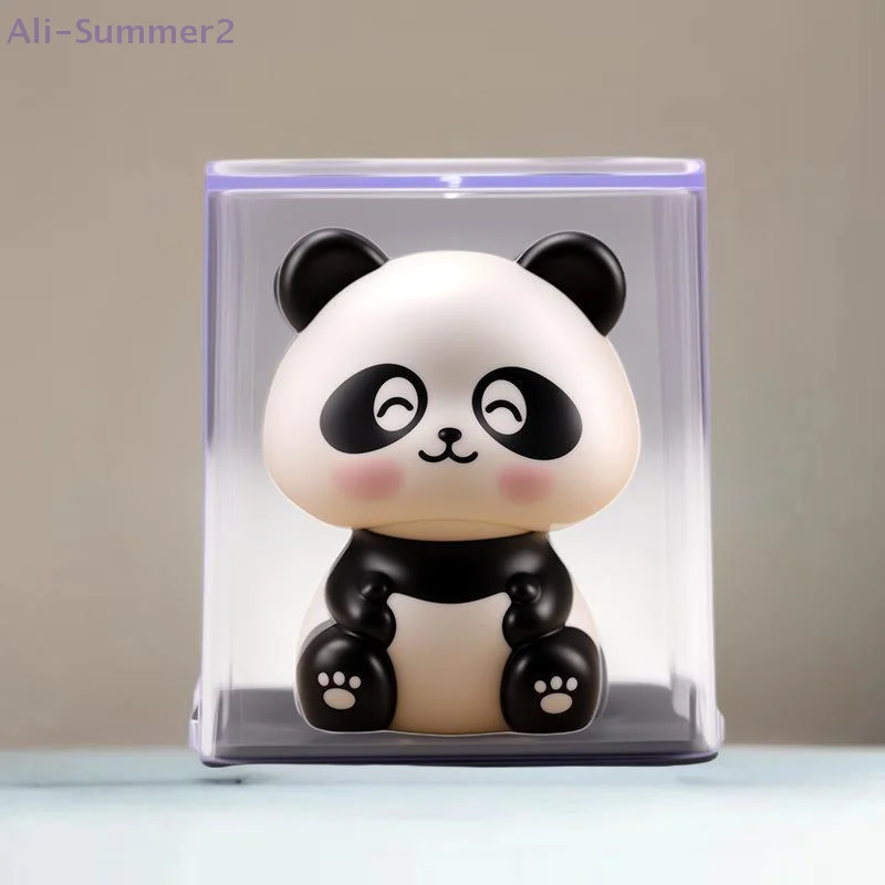 {Summer2} Creative Solar Powered Shaking Head Panda Doll for Car Décor, One Piece Collectible Model, Ideal Gift